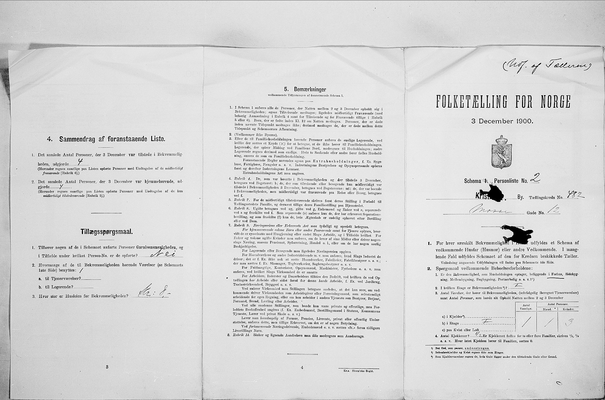 SAO, 1900 census for Kristiania, 1900, p. 59634