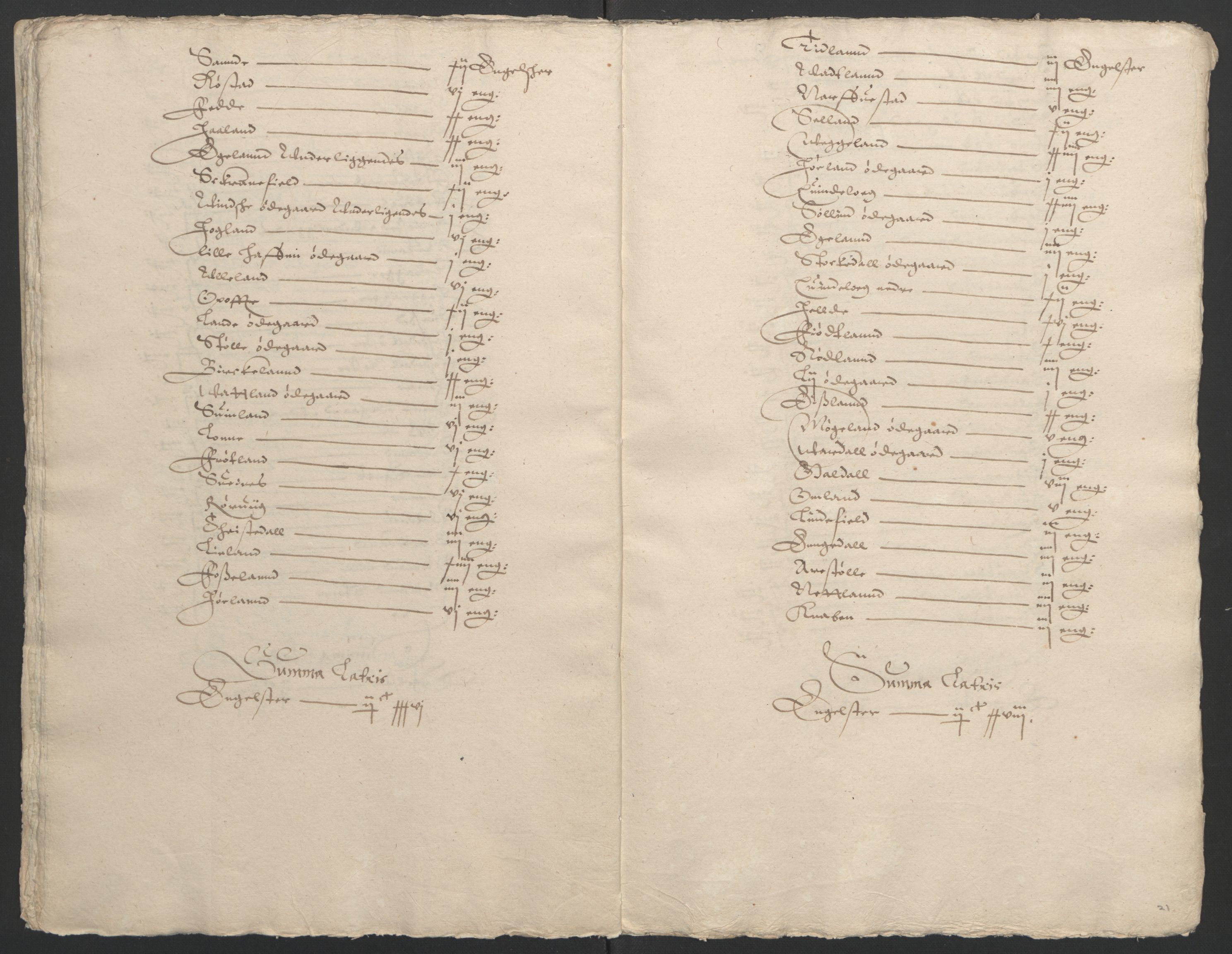 Stattholderembetet 1572-1771, AV/RA-EA-2870/Ek/L0002/0002: Jordebøker til utlikning av garnisonsskatt 1624-1626: / Jordebøker for Agdesiden len, 1624-1625, p. 80