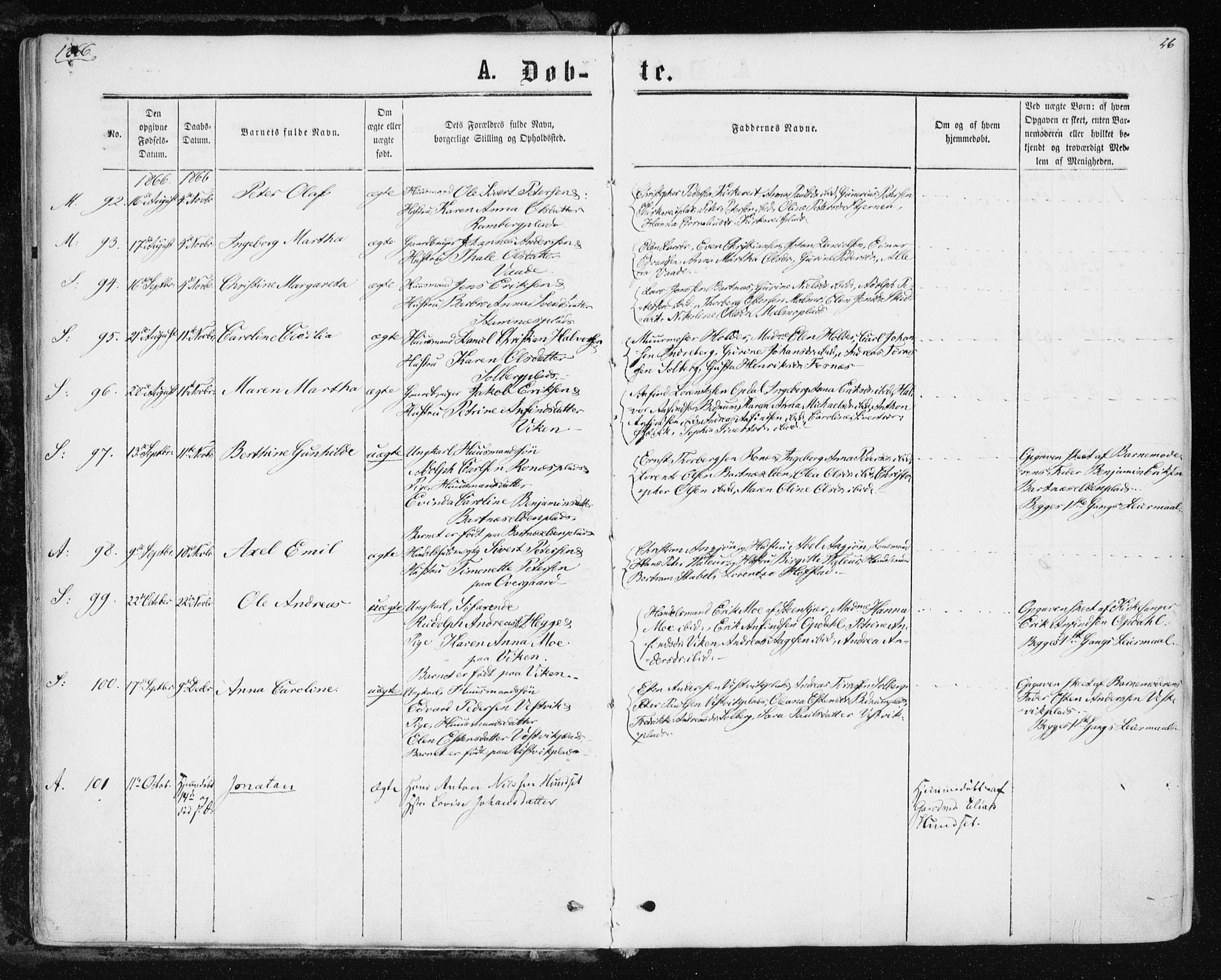 Ministerialprotokoller, klokkerbøker og fødselsregistre - Nord-Trøndelag, SAT/A-1458/741/L0394: Parish register (official) no. 741A08, 1864-1877, p. 26