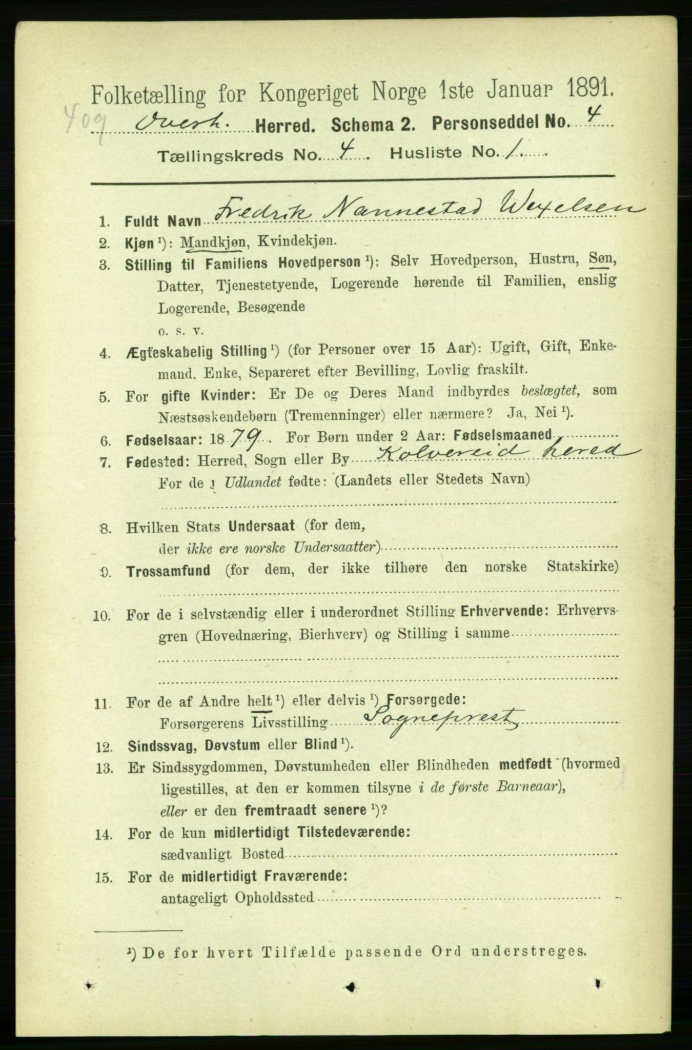 RA, 1891 census for 1744 Overhalla, 1891, p. 1101