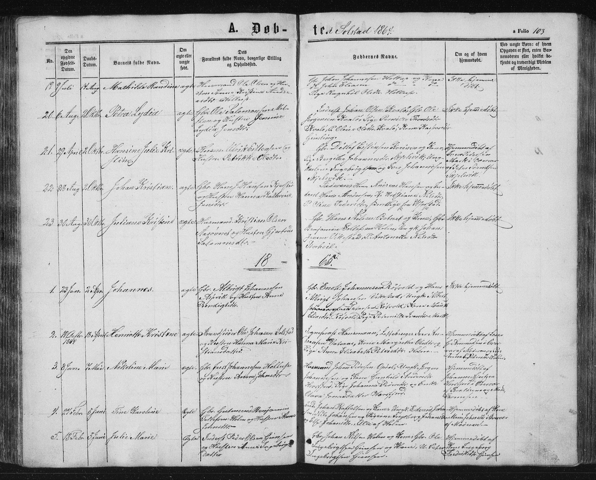 Ministerialprotokoller, klokkerbøker og fødselsregistre - Nordland, SAT/A-1459/810/L0159: Parish register (copy) no. 810C02 /2, 1863-1883, p. 103