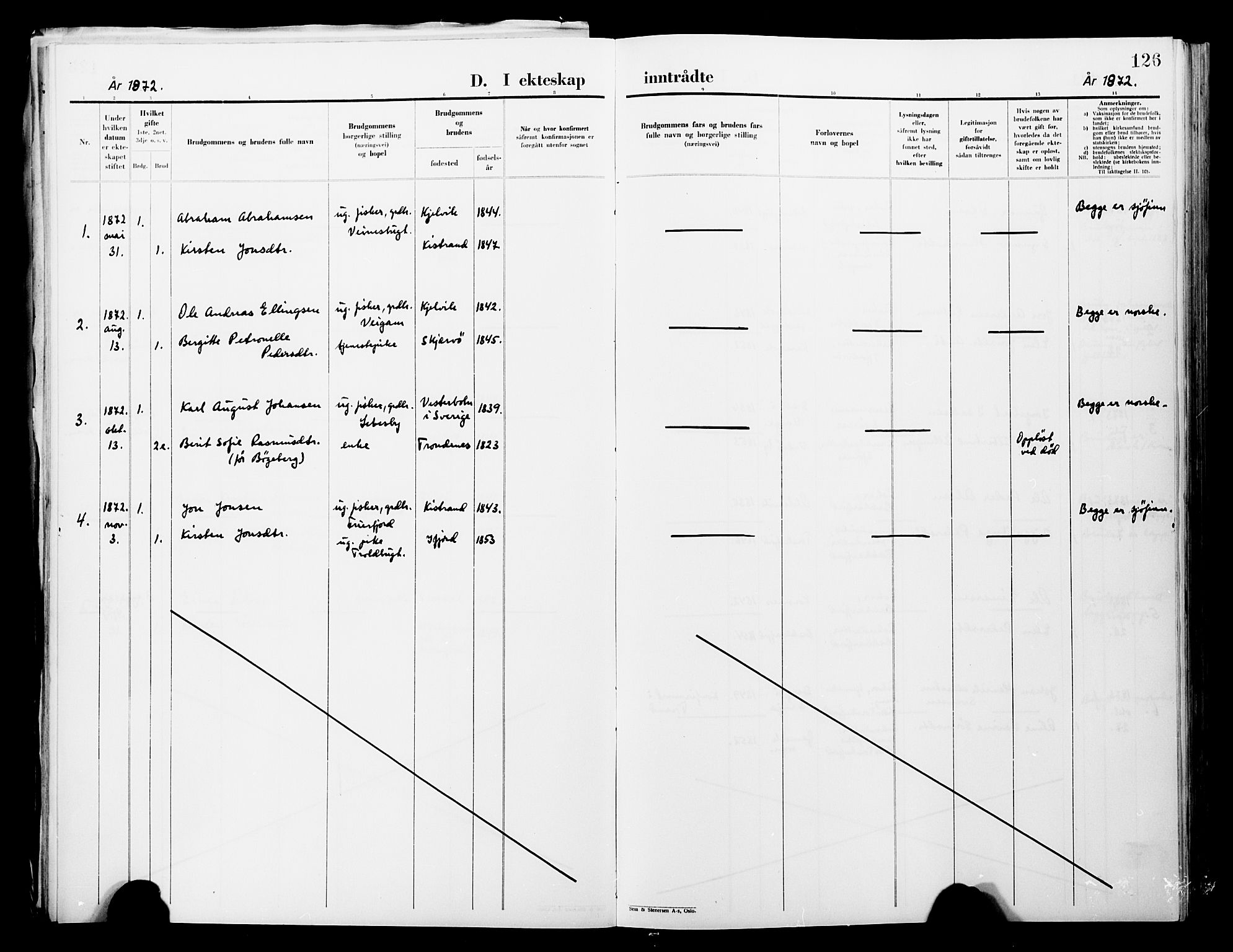 Lebesby sokneprestkontor, SATØ/S-1353/H/Ha/L0004kirke: Parish register (official) no. 4, 1870-1902, p. 126