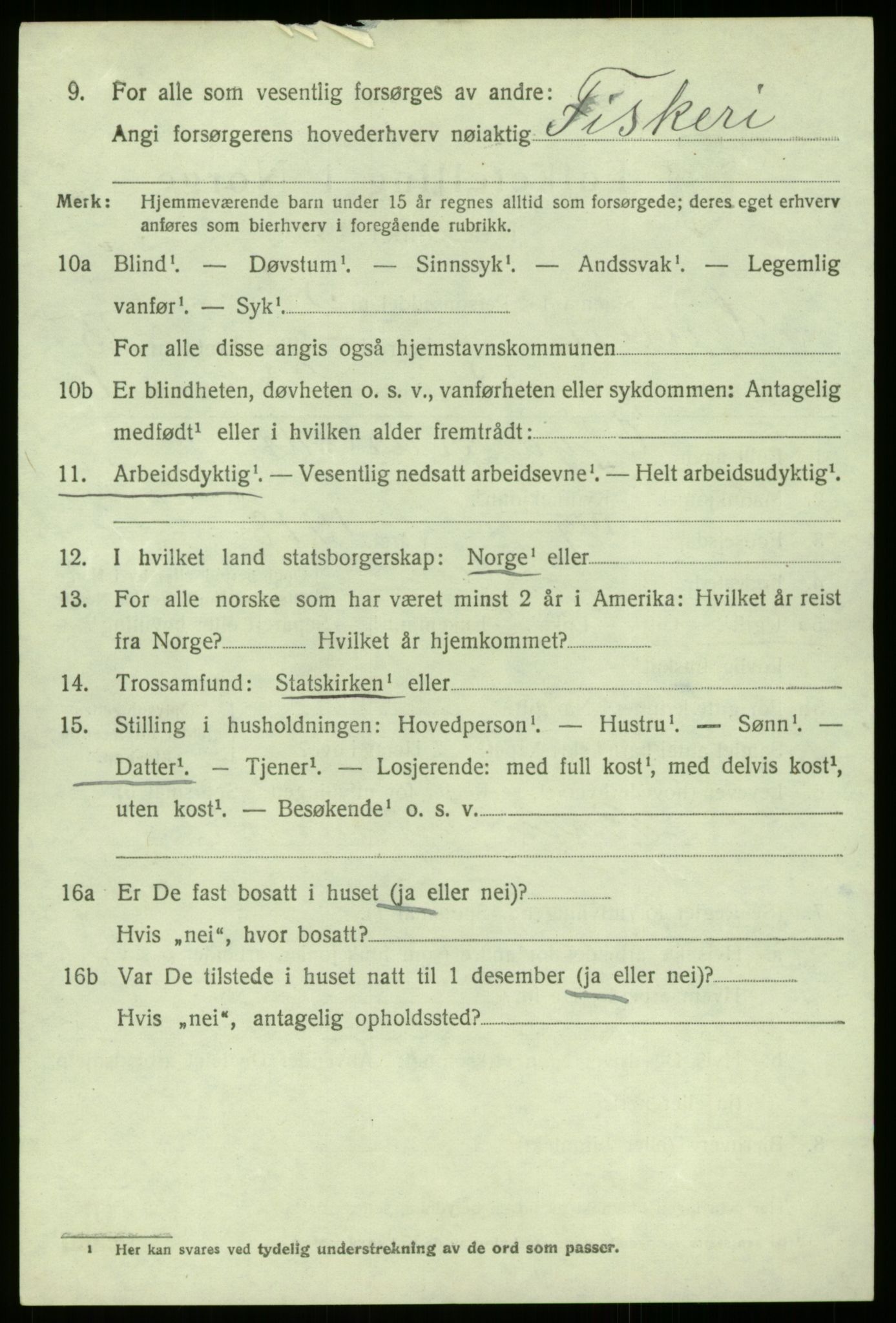 SAB, 1920 census for Gulen, 1920, p. 7158