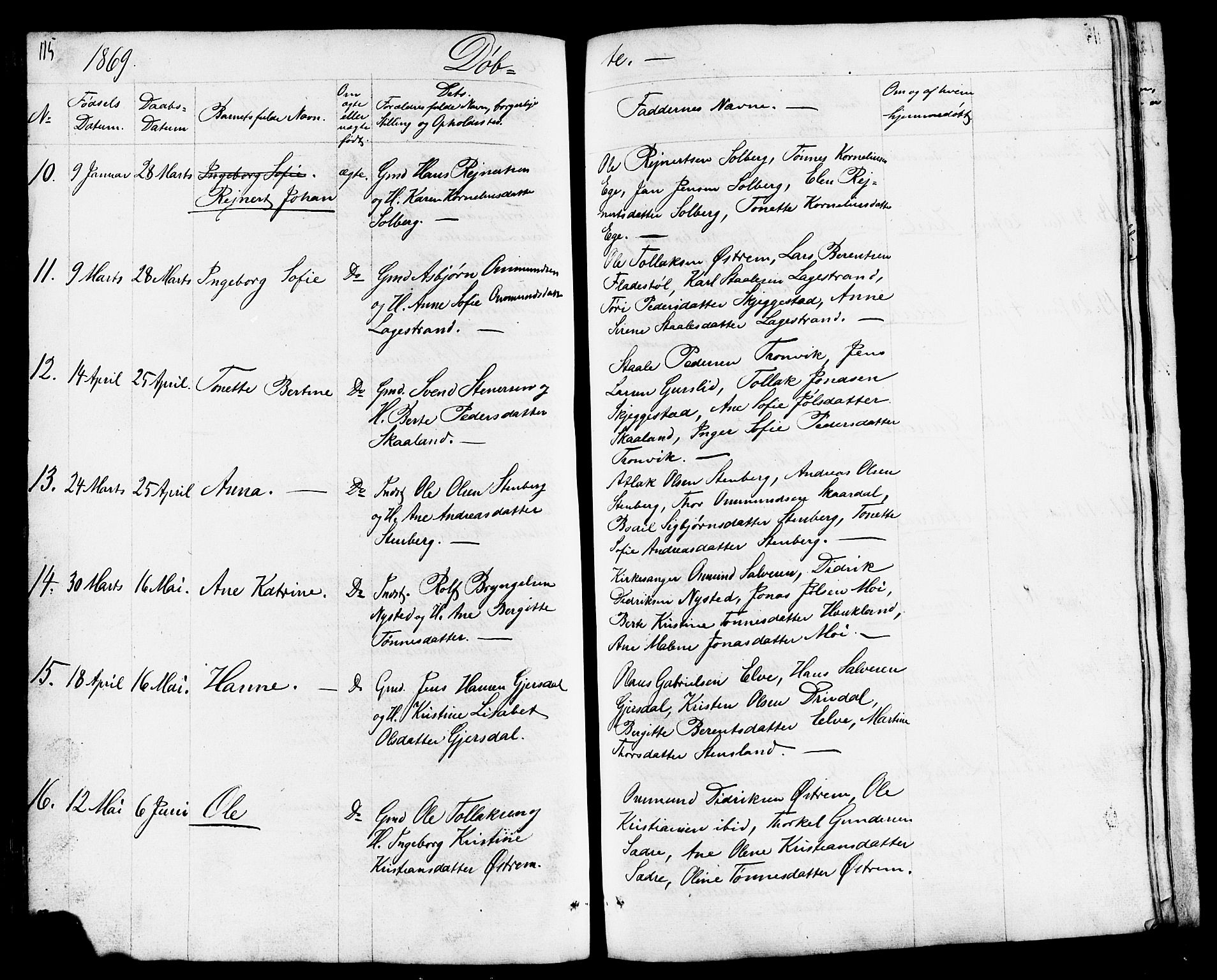 Lund sokneprestkontor, AV/SAST-A-101809/S07/L0003: Parish register (copy) no. B 3, 1848-1885, p. 115