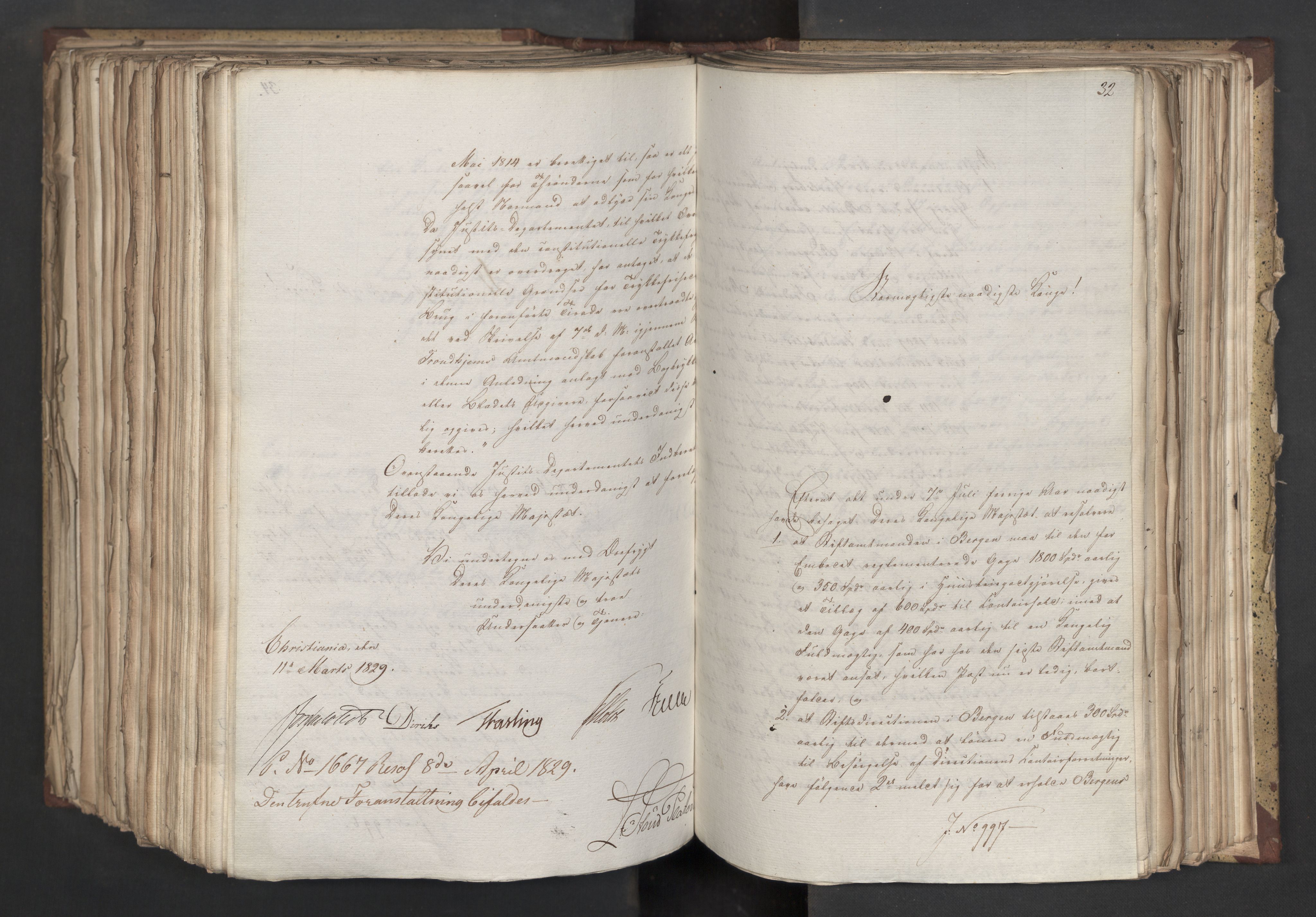 Statsrådsavdelingen i Stockholm, AV/RA-S-1003/D/Da/L0058: Regjeringsinnstillinger nr. 808-1073, 1829, p. 555