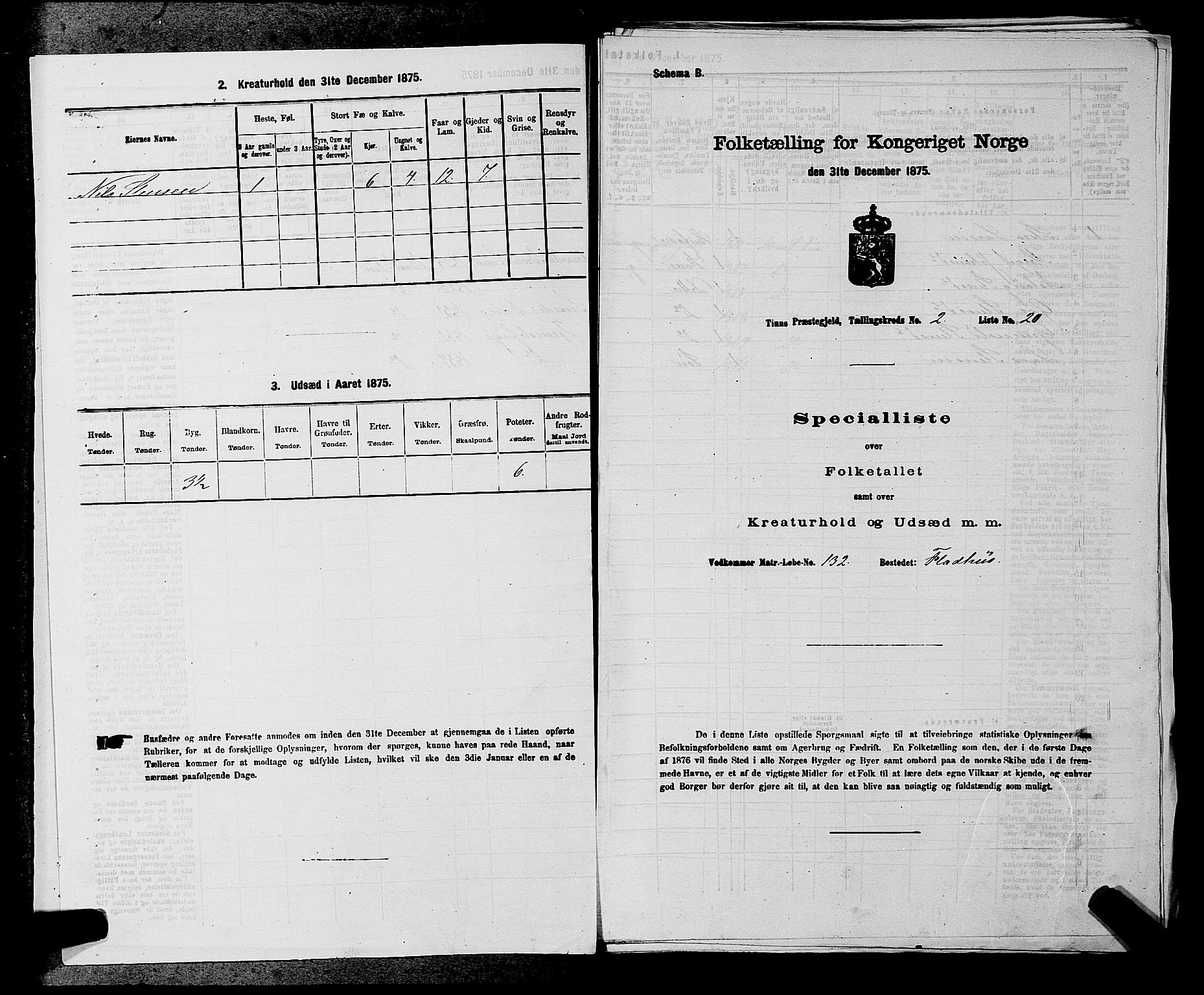 SAKO, 1875 census for 0826P Tinn, 1875, p. 206