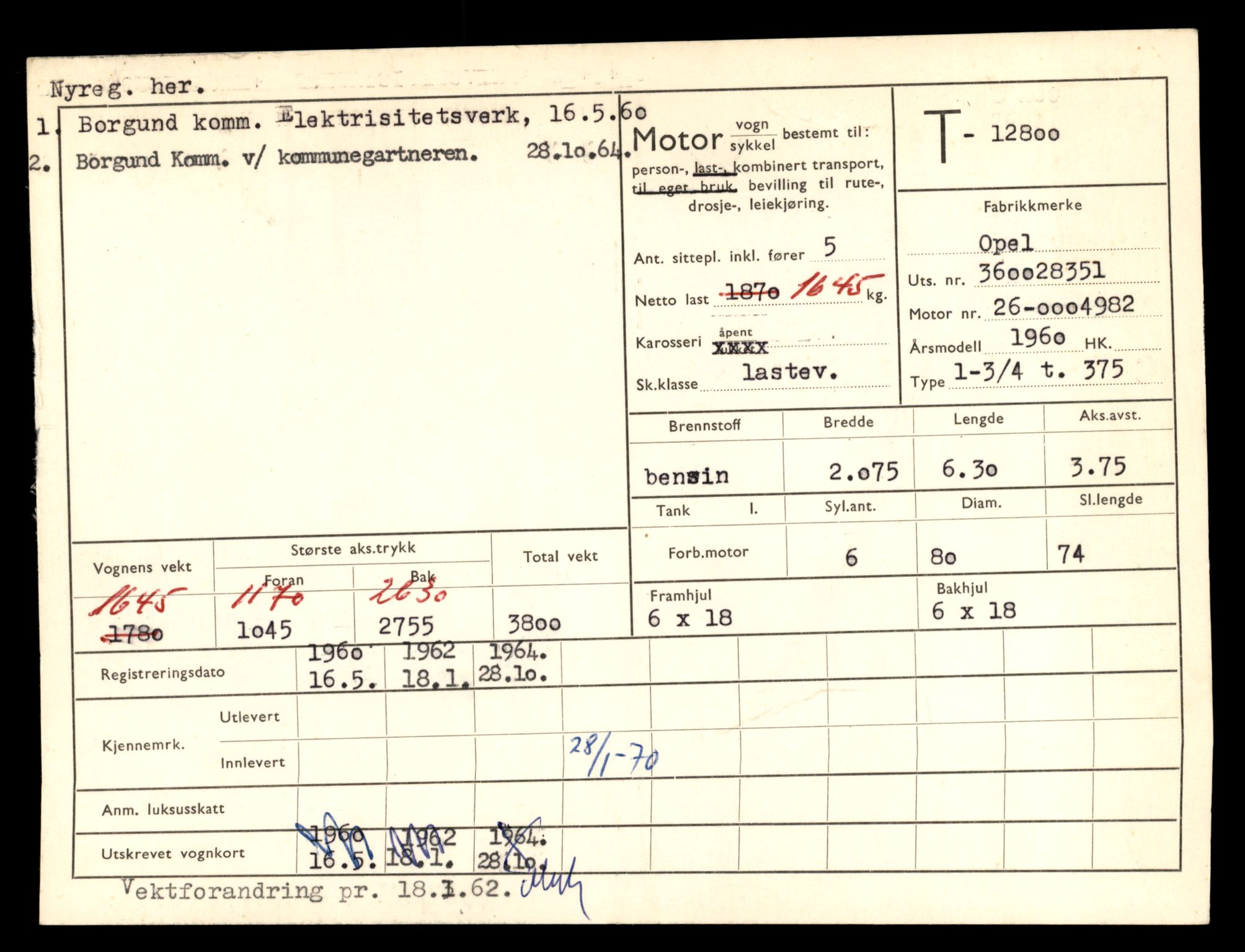 Møre og Romsdal vegkontor - Ålesund trafikkstasjon, AV/SAT-A-4099/F/Fe/L0035: Registreringskort for kjøretøy T 12653 - T 12829, 1927-1998, p. 2464