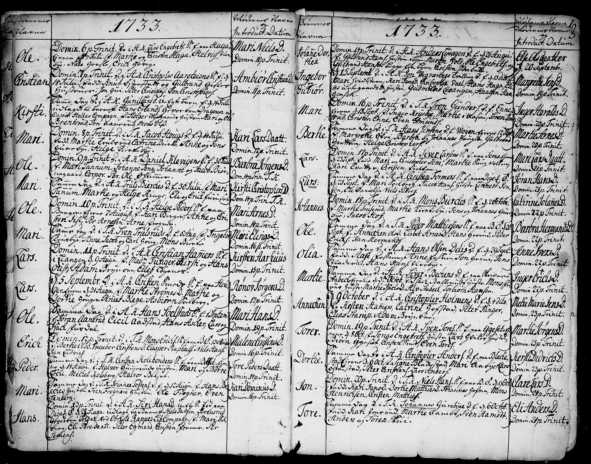 Asker prestekontor Kirkebøker, SAO/A-10256a/F/Fa/L0002: Parish register (official) no. I 2, 1733-1766, p. 5