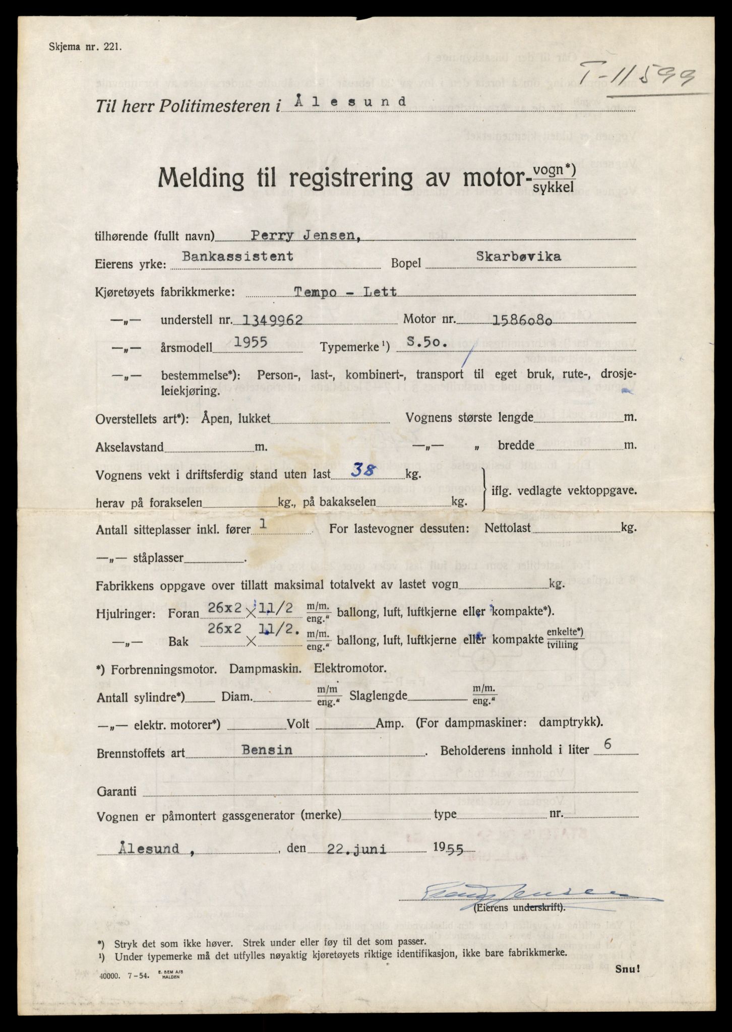 Møre og Romsdal vegkontor - Ålesund trafikkstasjon, AV/SAT-A-4099/F/Fe/L0029: Registreringskort for kjøretøy T 11430 - T 11619, 1927-1998, p. 2689