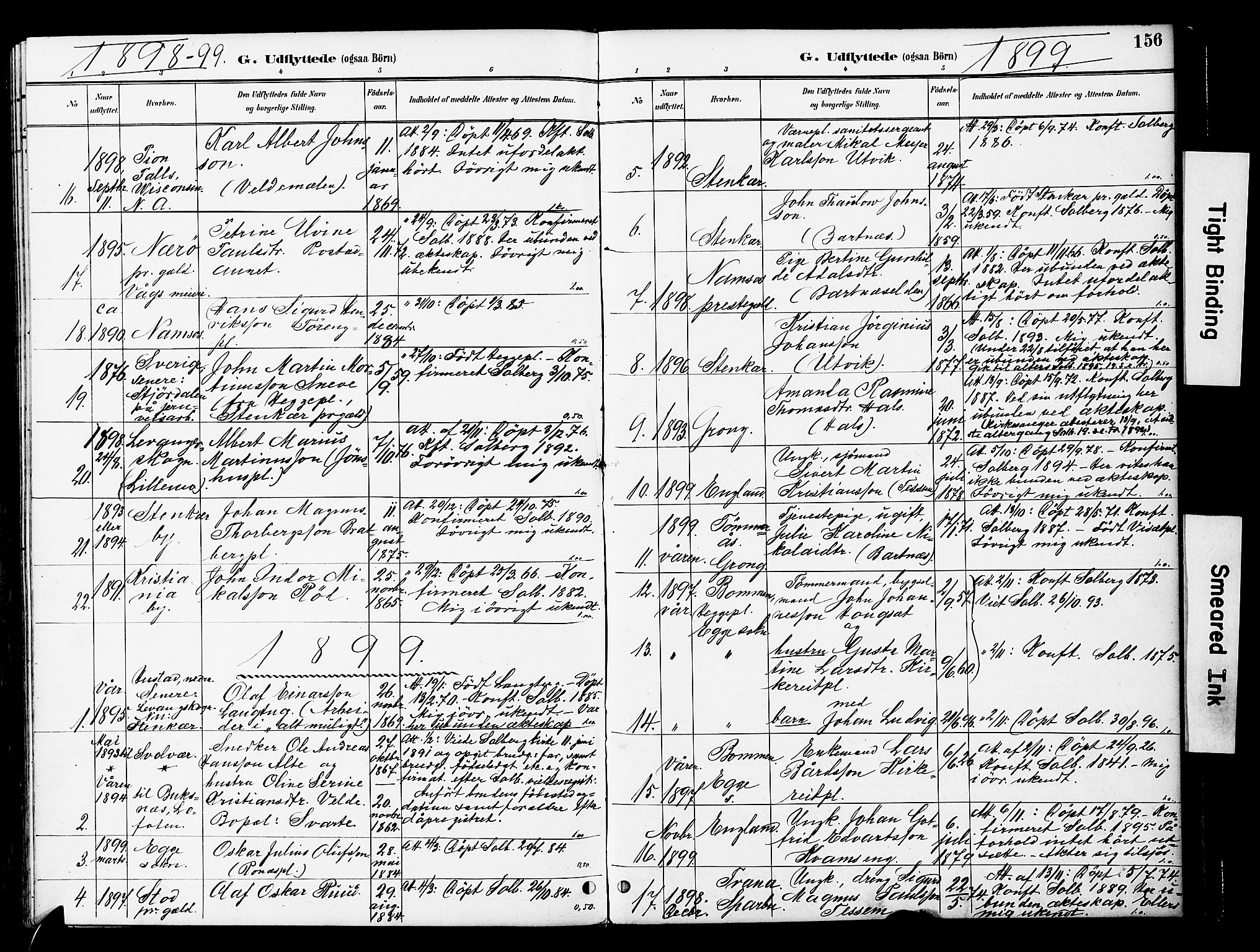 Ministerialprotokoller, klokkerbøker og fødselsregistre - Nord-Trøndelag, SAT/A-1458/741/L0396: Parish register (official) no. 741A10, 1889-1901, p. 156