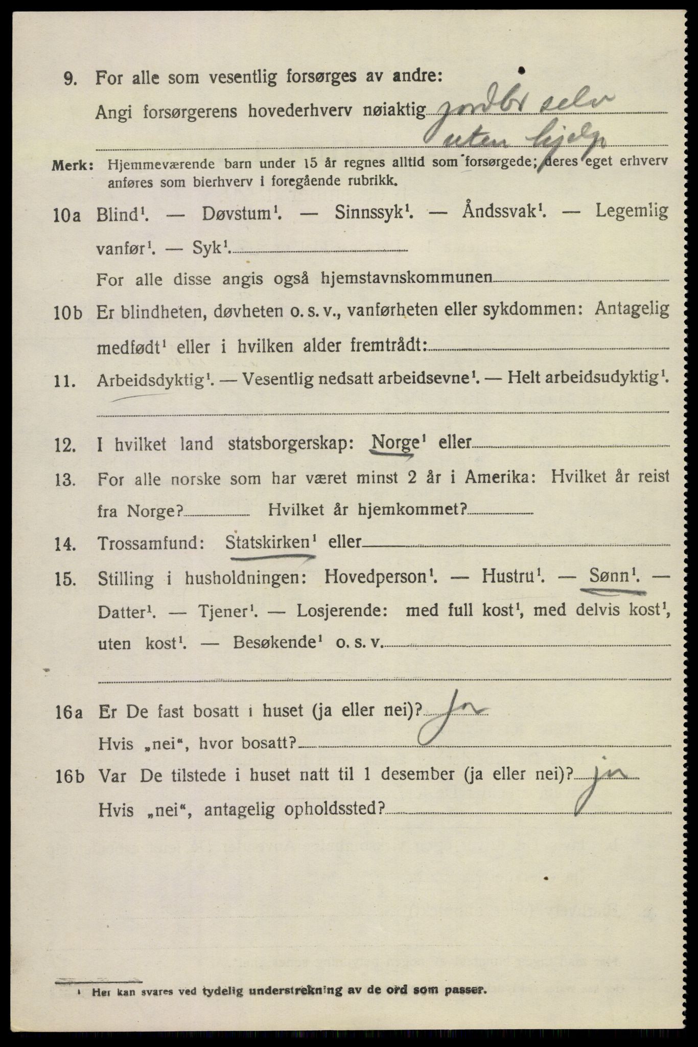 SAKO, 1920 census for Hedrum, 1920, p. 9870