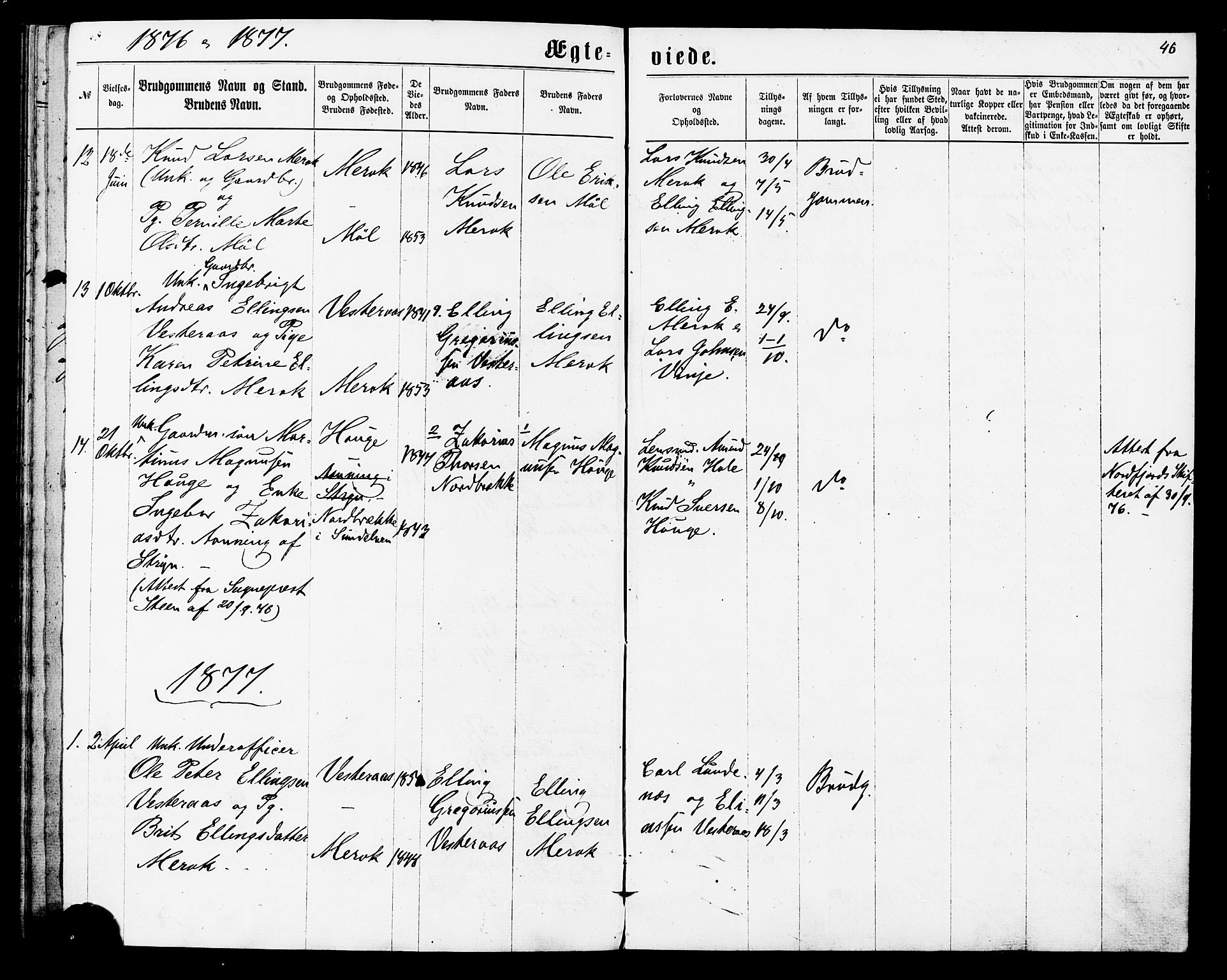 Ministerialprotokoller, klokkerbøker og fødselsregistre - Møre og Romsdal, SAT/A-1454/517/L0224: Parish register (official) no. 517A04, 1853-1880, p. 46