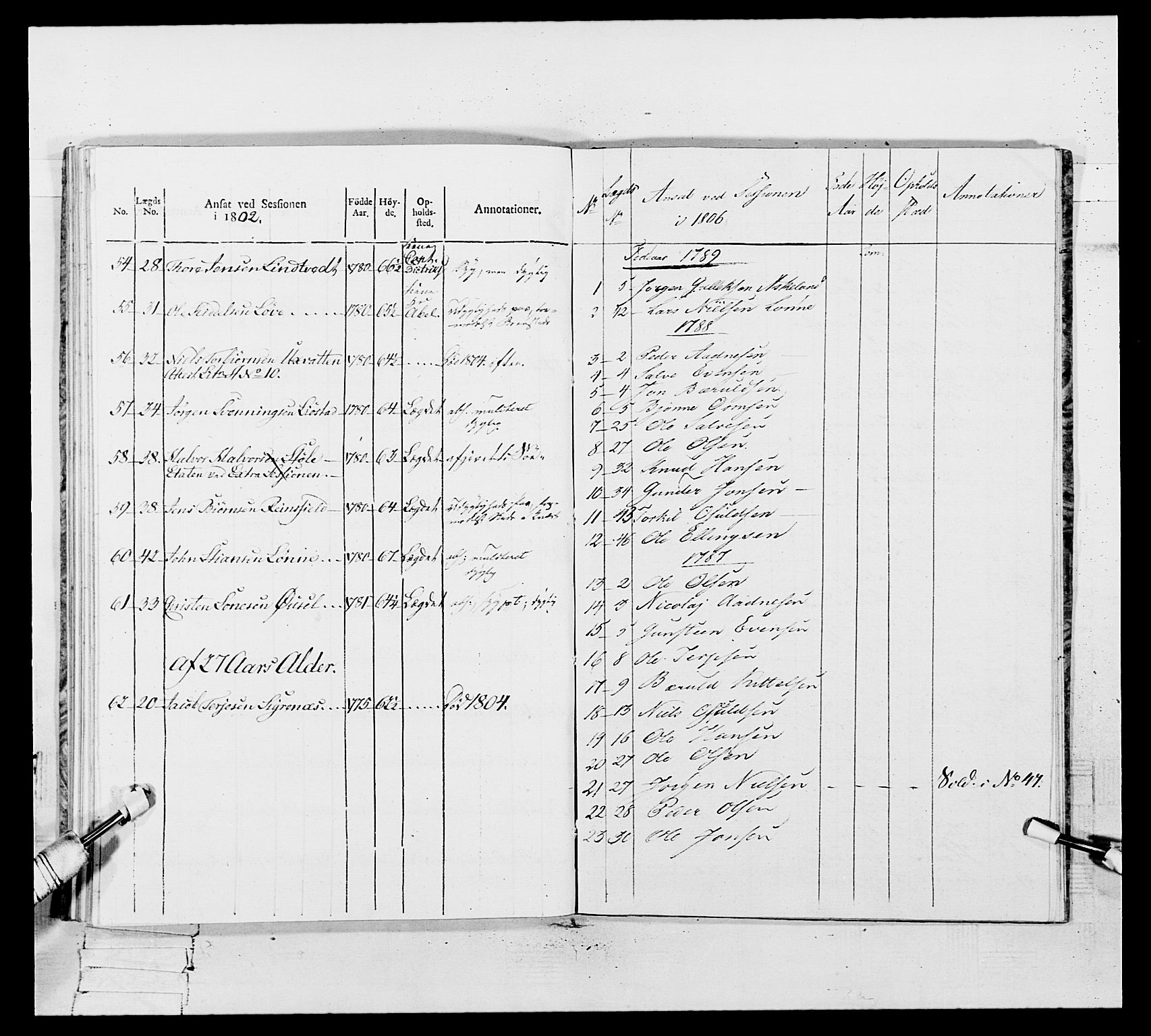 Generalitets- og kommissariatskollegiet, Det kongelige norske kommissariatskollegium, AV/RA-EA-5420/E/Eh/L0109: Vesterlenske nasjonale infanteriregiment, 1806, p. 307