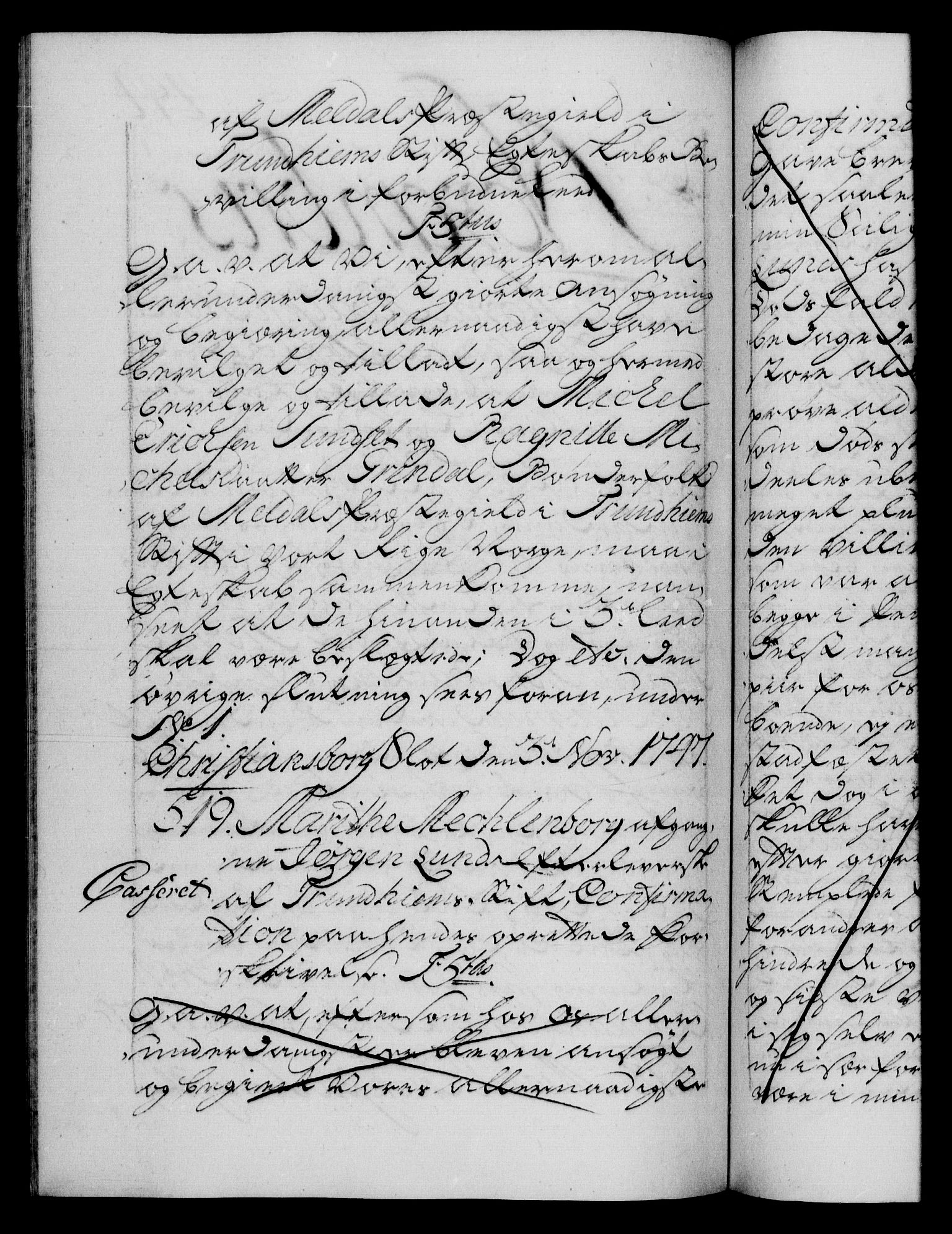 Danske Kanselli 1572-1799, AV/RA-EA-3023/F/Fc/Fca/Fcaa/L0035: Norske registre, 1746-1748, p. 494b