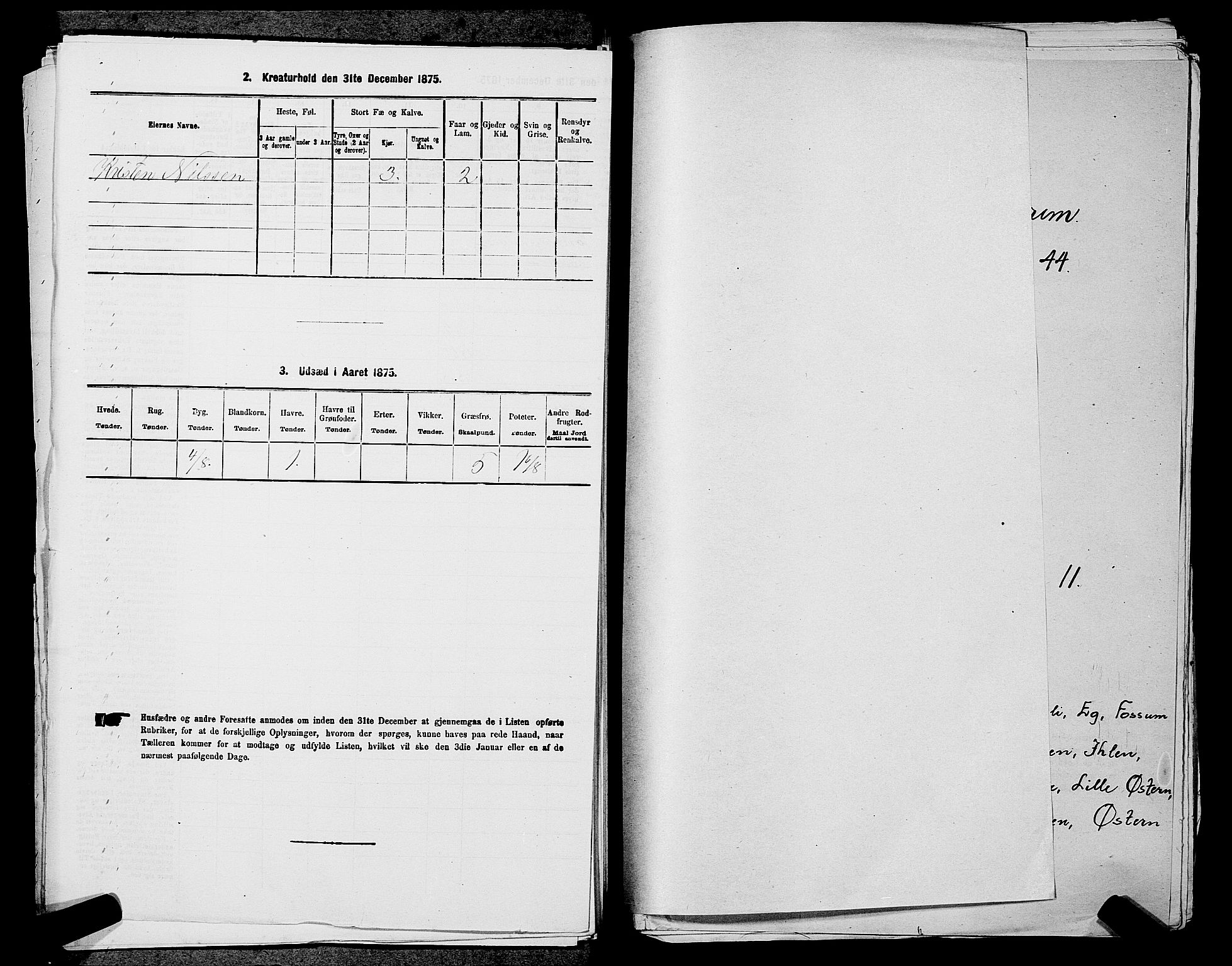 RA, 1875 census for 0220P Asker, 1875, p. 1907