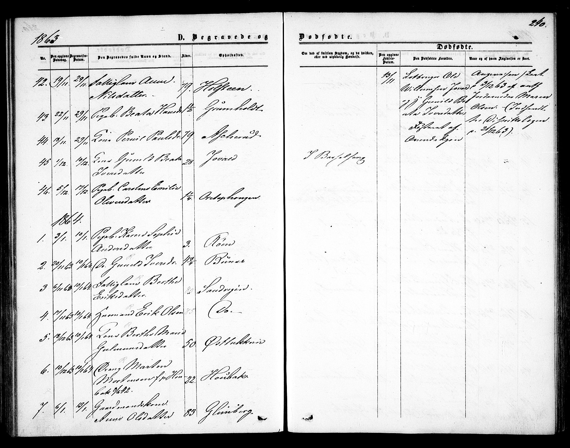 Rødenes prestekontor Kirkebøker, SAO/A-2005/F/Fa/L0007: Parish register (official) no. I 7, 1860-1869, p. 240