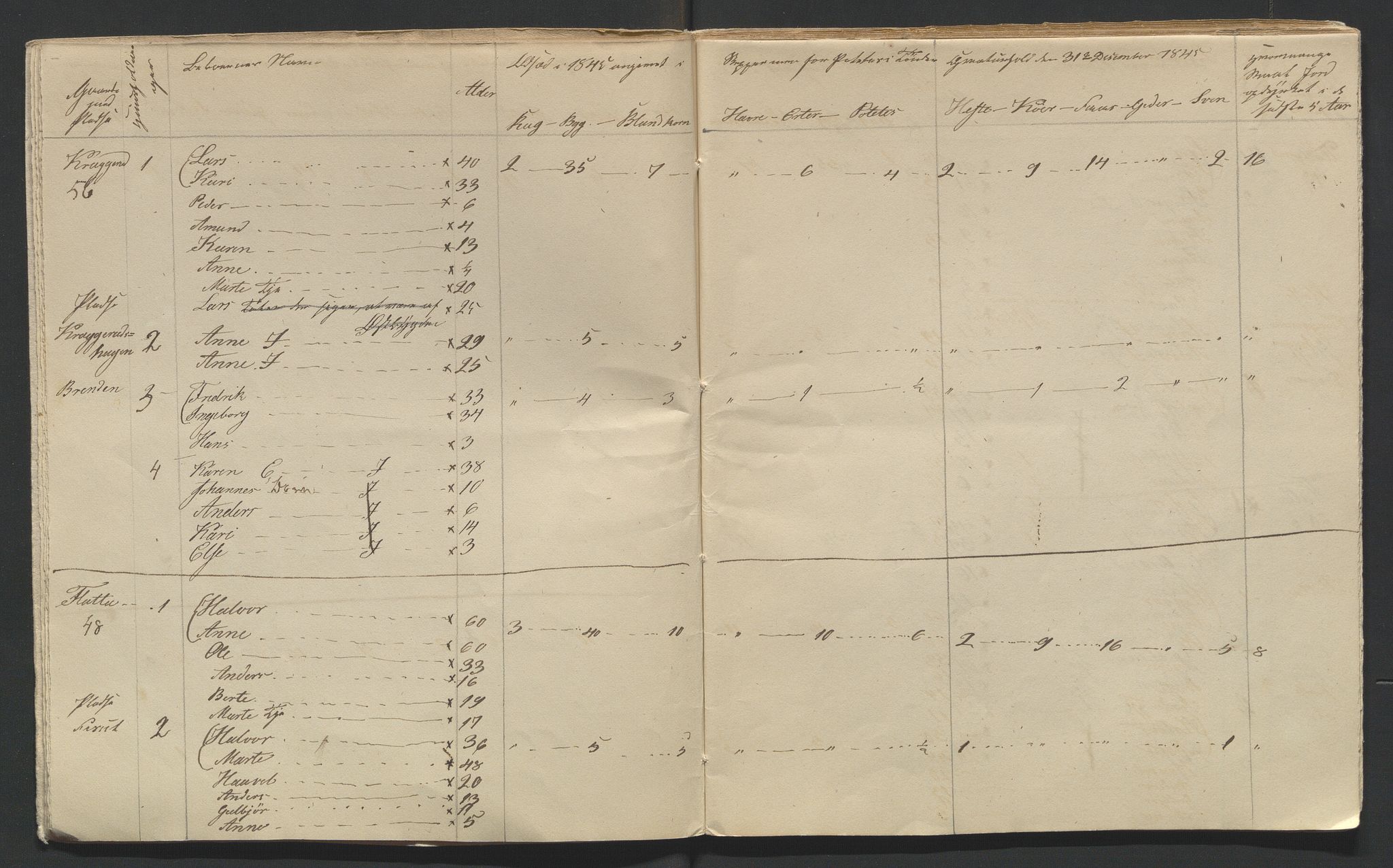 SAH, 1845 Census for Jevnaker parish, 1845, p. 6