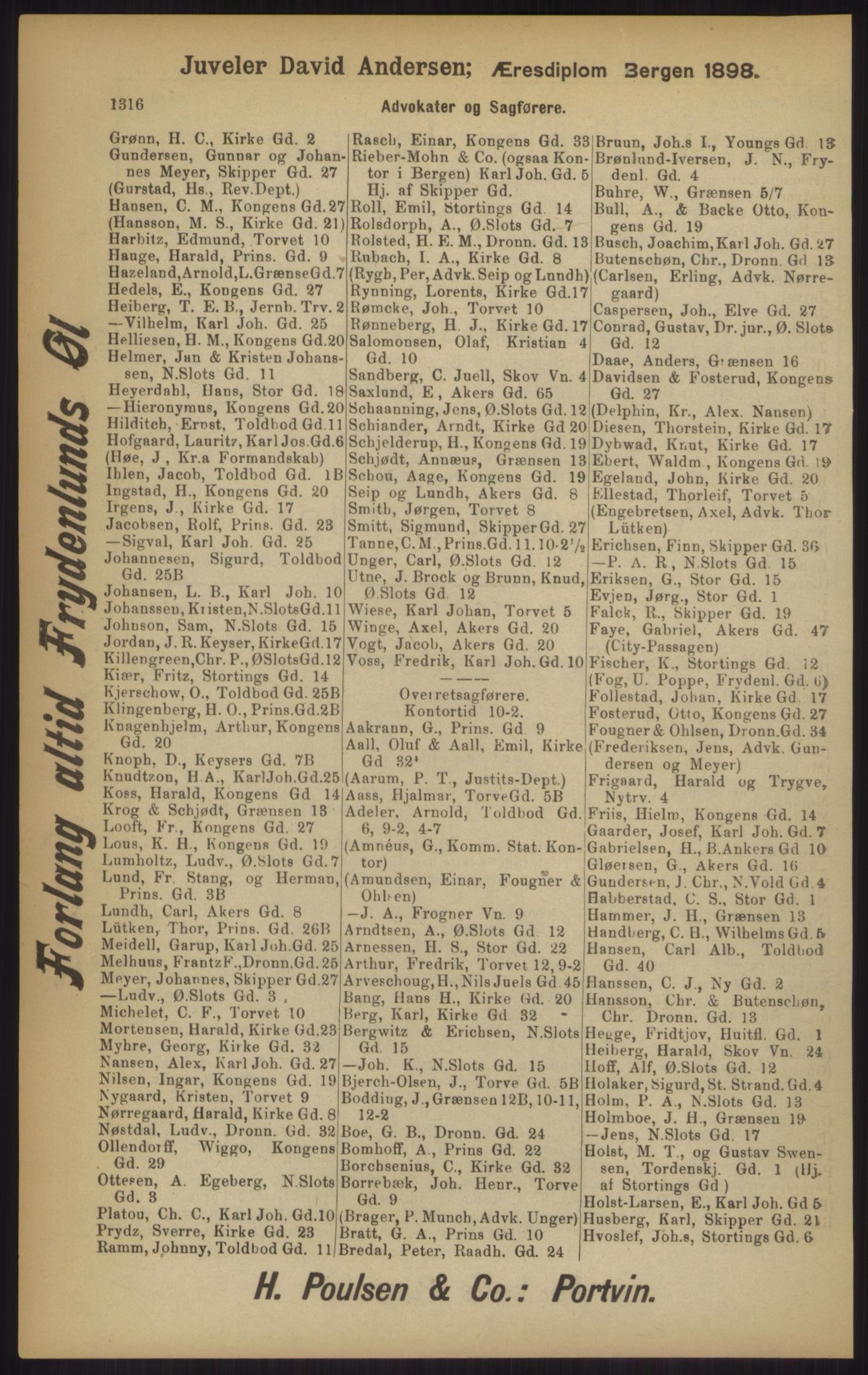 Kristiania/Oslo adressebok, PUBL/-, 1902, p. 1316