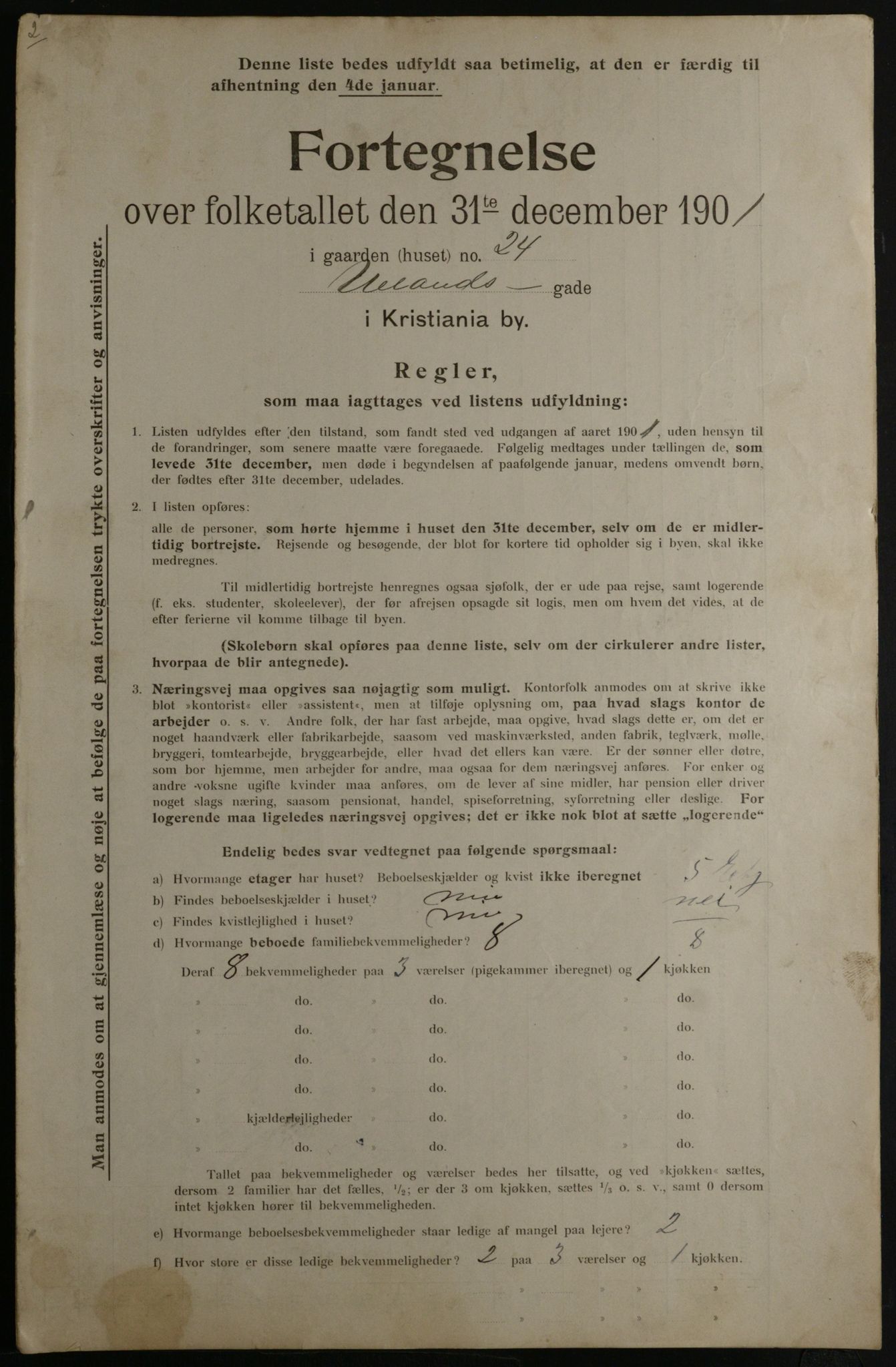 OBA, Municipal Census 1901 for Kristiania, 1901, p. 18216