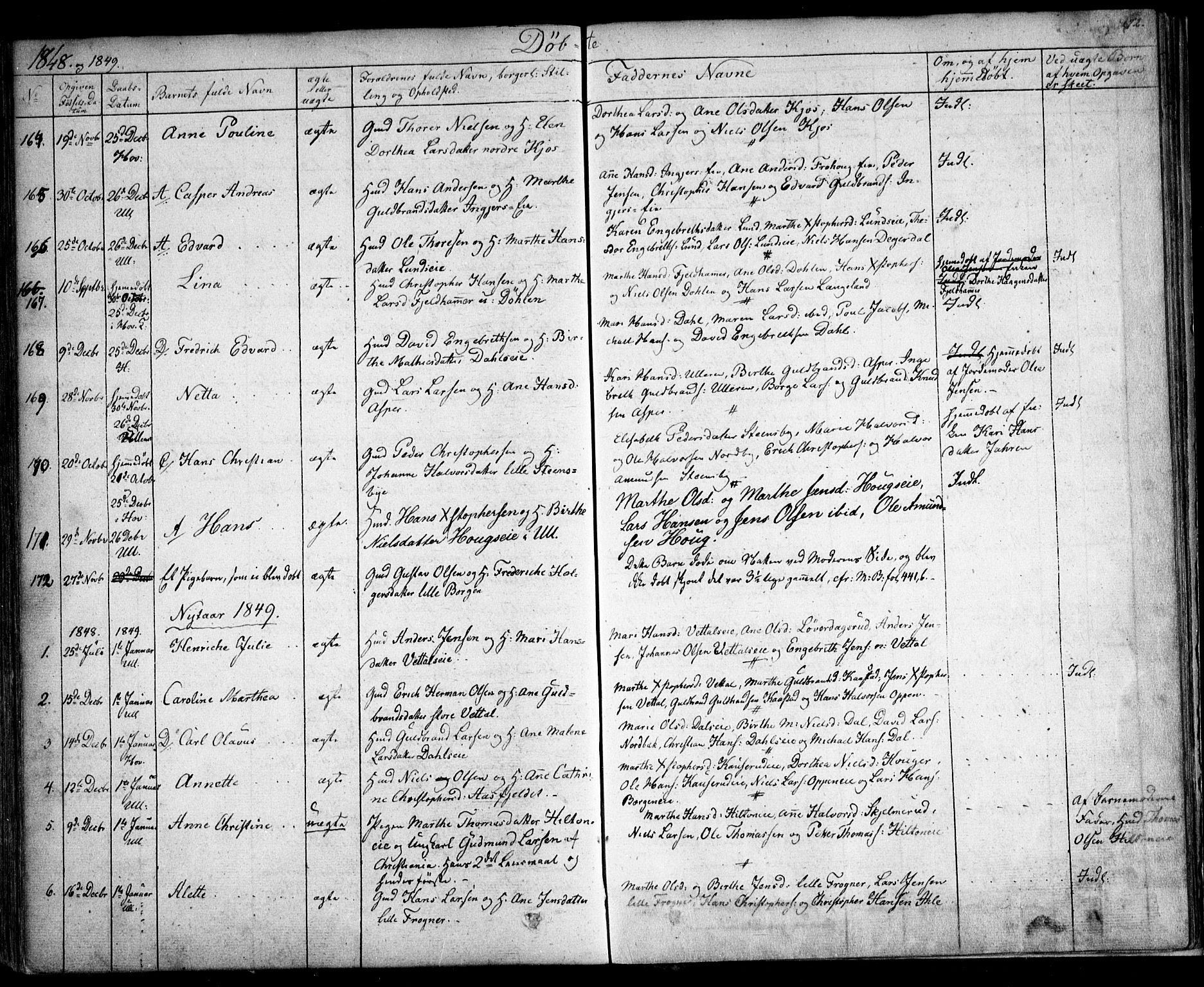 Ullensaker prestekontor Kirkebøker, AV/SAO-A-10236a/F/Fa/L0014.a: Parish register (official) no. I 14A, 1836-1850, p. 172