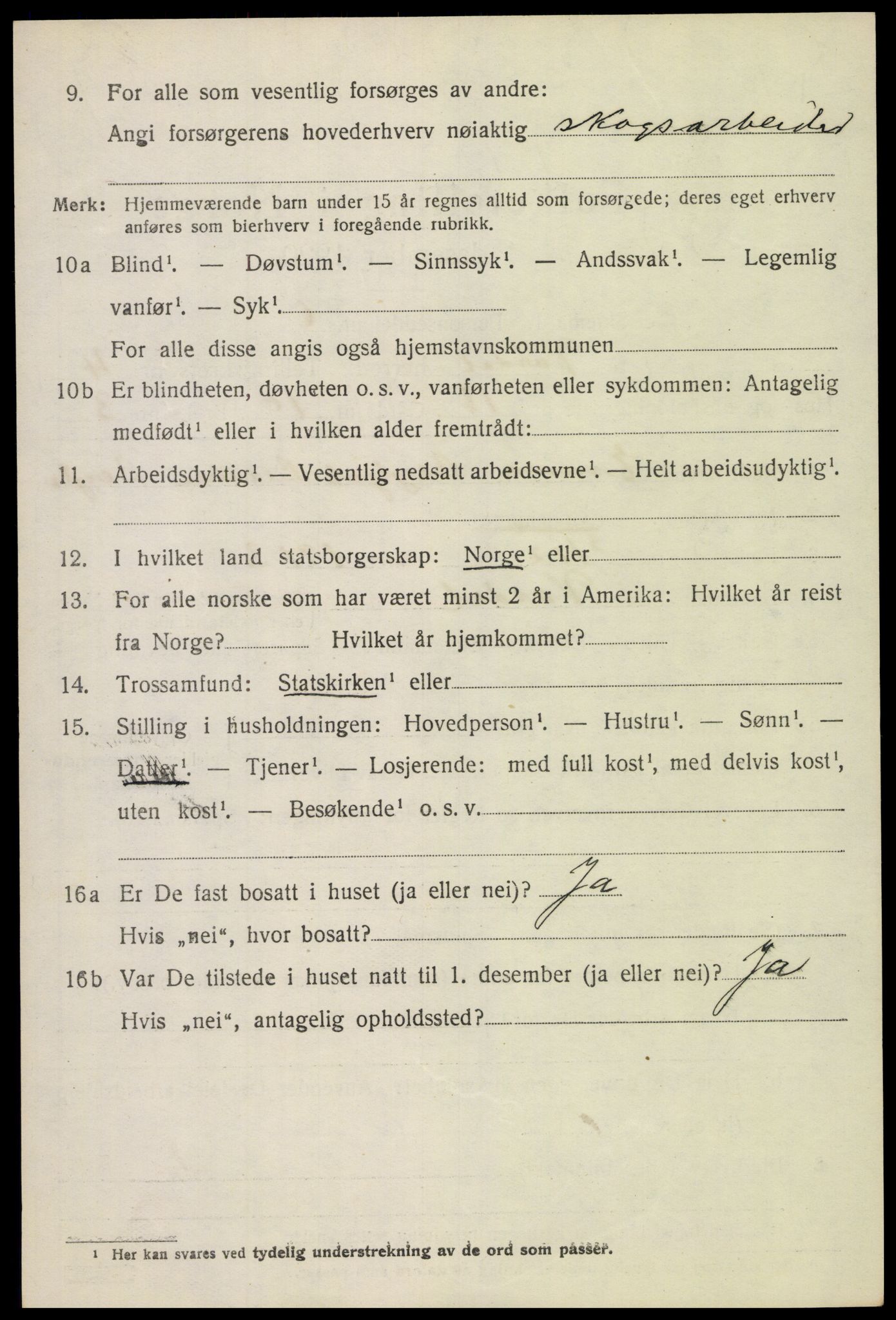 SAH, 1920 census for Vardal, 1920, p. 3052