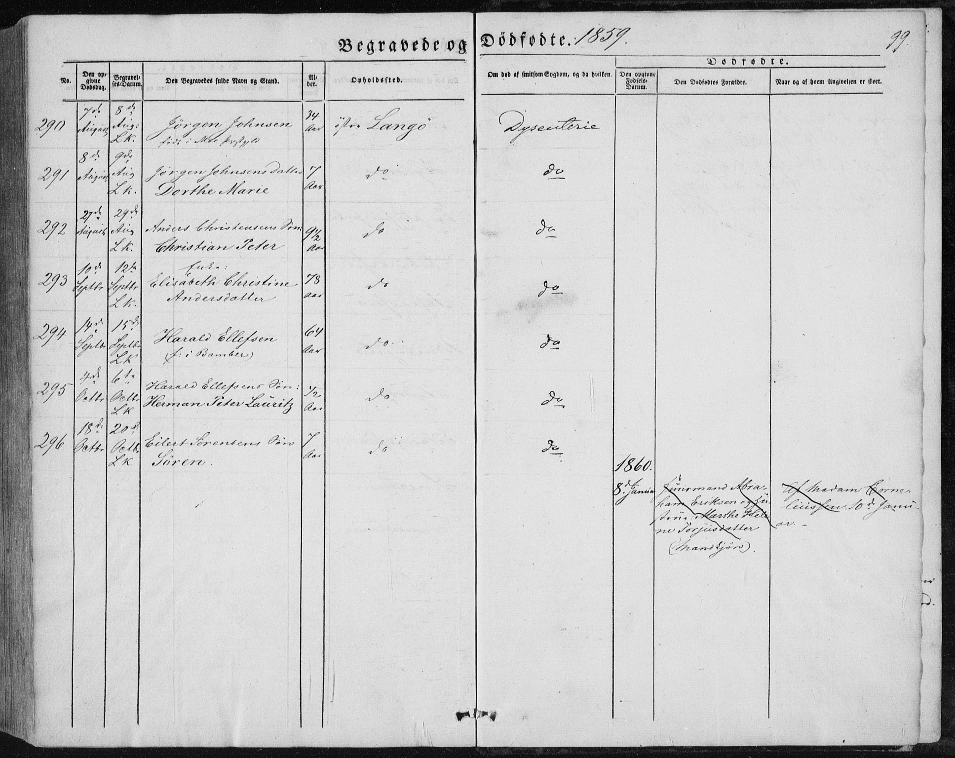 Sannidal kirkebøker, AV/SAKO-A-296/F/Fa/L0008: Parish register (official) no. 8, 1847-1862, p. 99