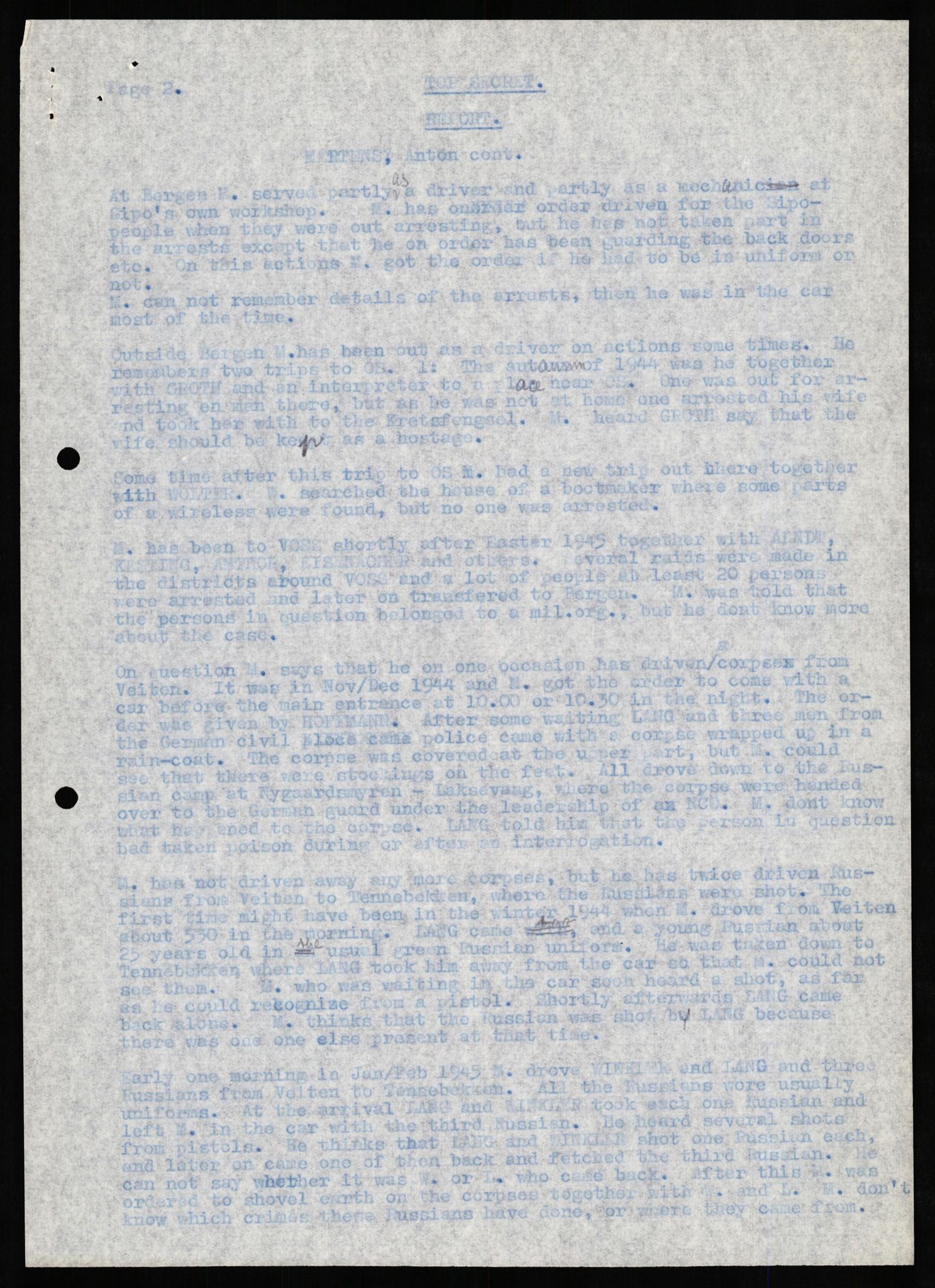 Forsvaret, Forsvarets overkommando II, AV/RA-RAFA-3915/D/Db/L0021: CI Questionaires. Tyske okkupasjonsstyrker i Norge. Tyskere., 1945-1946, p. 423