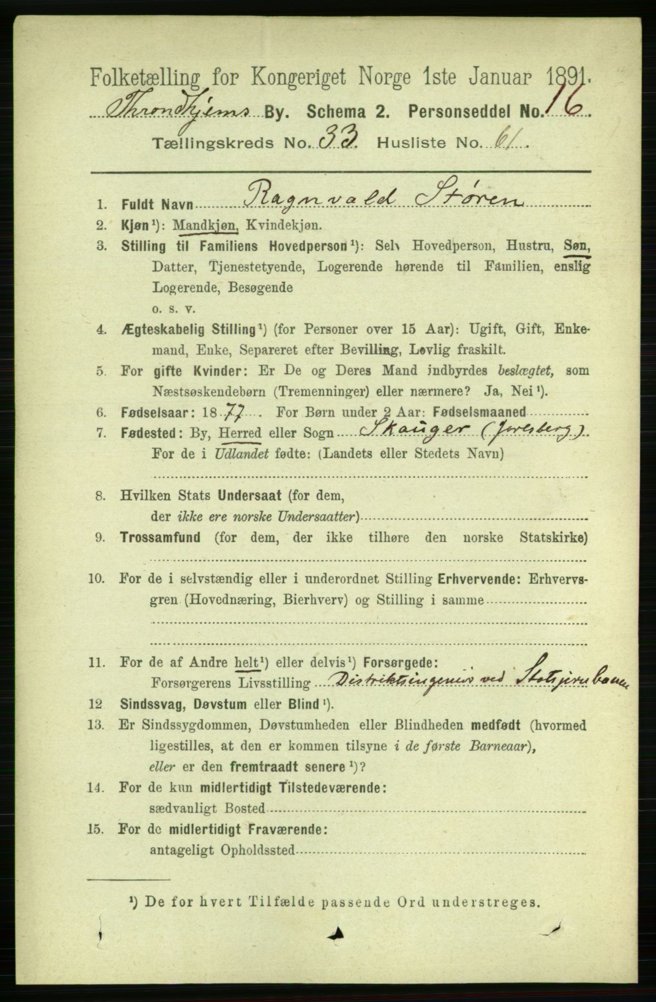 RA, 1891 census for 1601 Trondheim, 1891, p. 25685