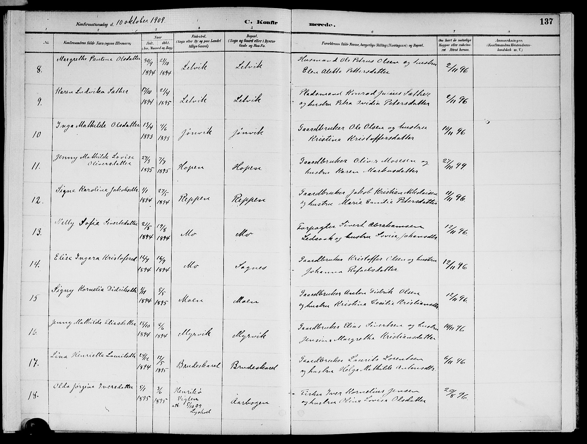 Ministerialprotokoller, klokkerbøker og fødselsregistre - Nord-Trøndelag, SAT/A-1458/773/L0617: Parish register (official) no. 773A08, 1887-1910, p. 137