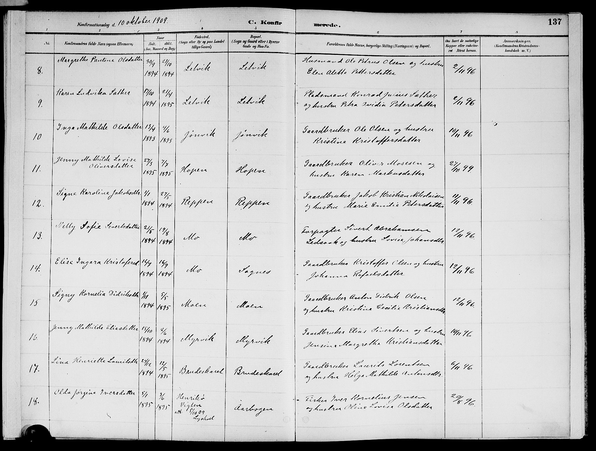 Ministerialprotokoller, klokkerbøker og fødselsregistre - Nord-Trøndelag, AV/SAT-A-1458/773/L0617: Parish register (official) no. 773A08, 1887-1910, p. 137