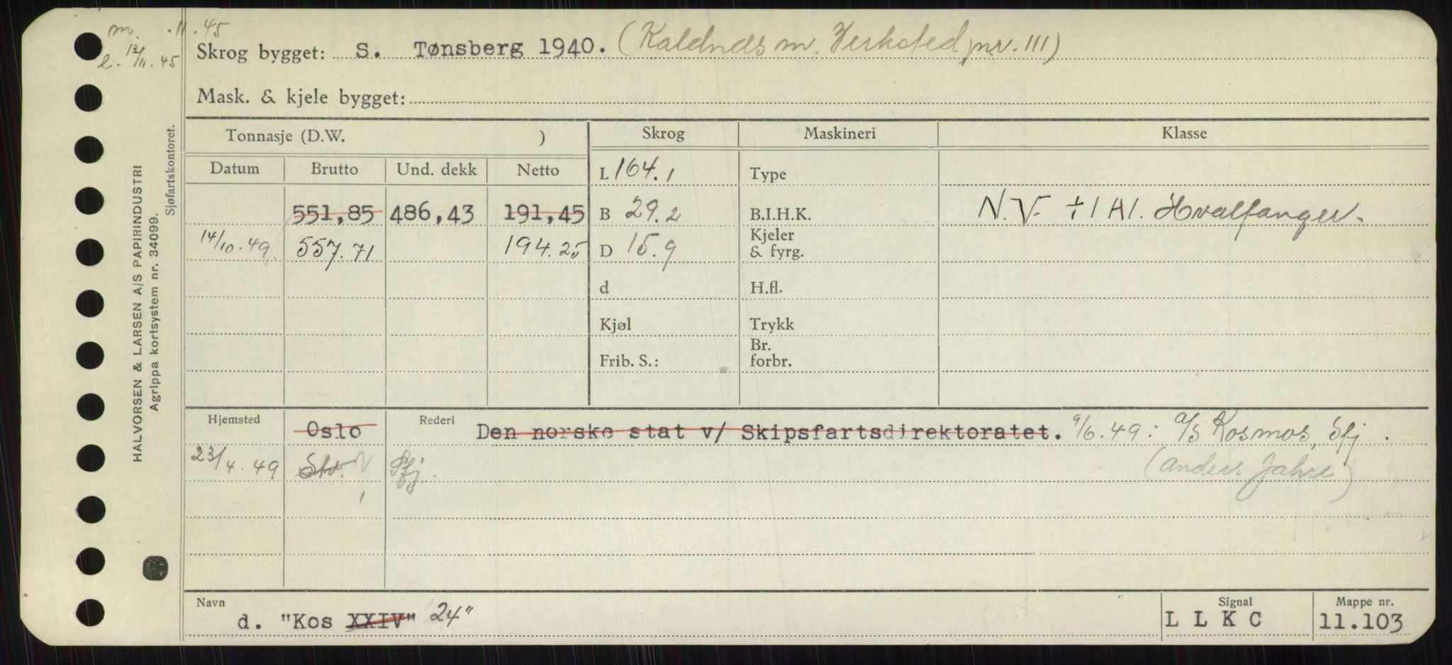 Sjøfartsdirektoratet med forløpere, Skipsmålingen, AV/RA-S-1627/H/Hb/L0003: Fartøy, I-N, p. 149