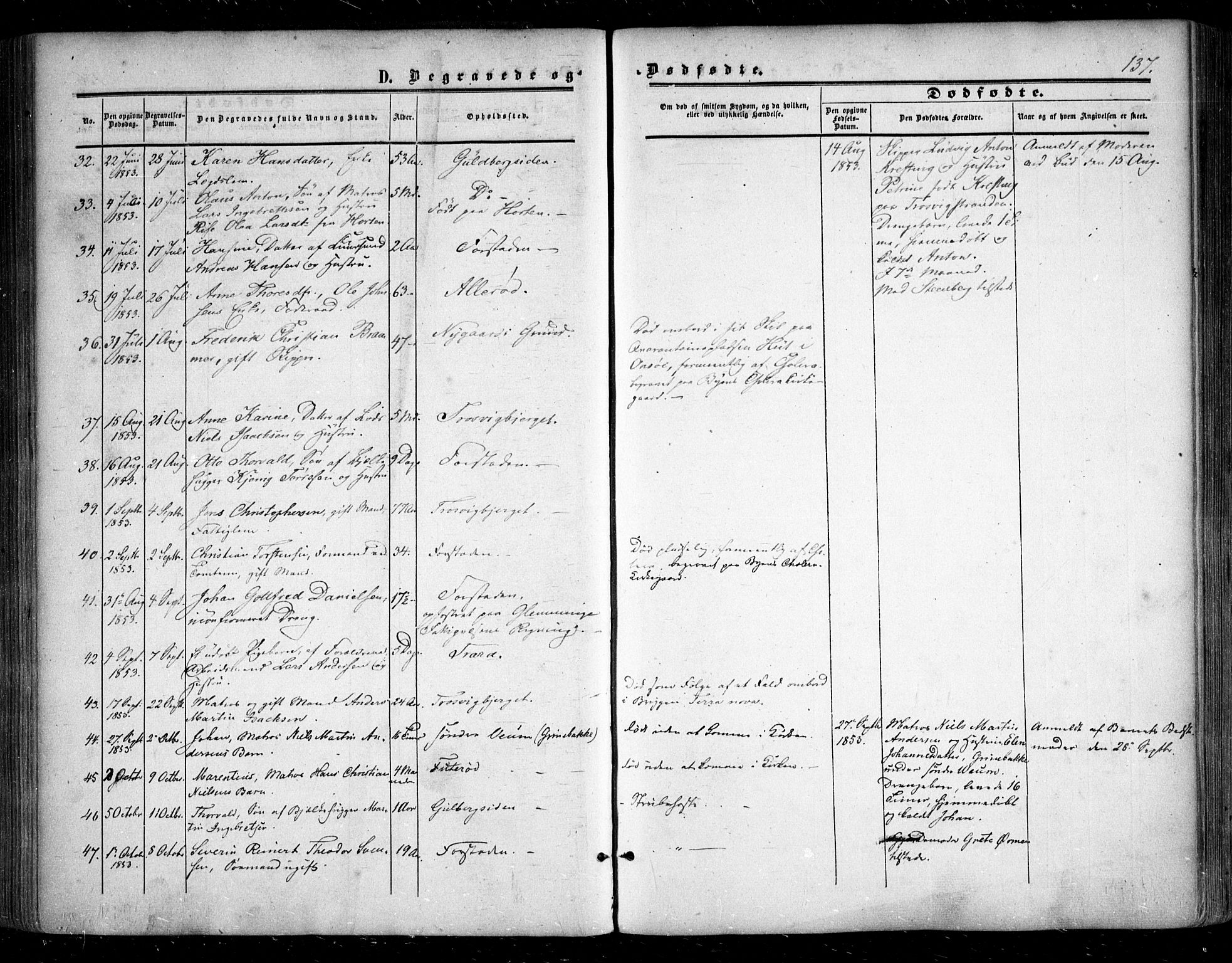 Glemmen prestekontor Kirkebøker, AV/SAO-A-10908/F/Fa/L0007: Parish register (official) no. 7, 1853-1862, p. 137