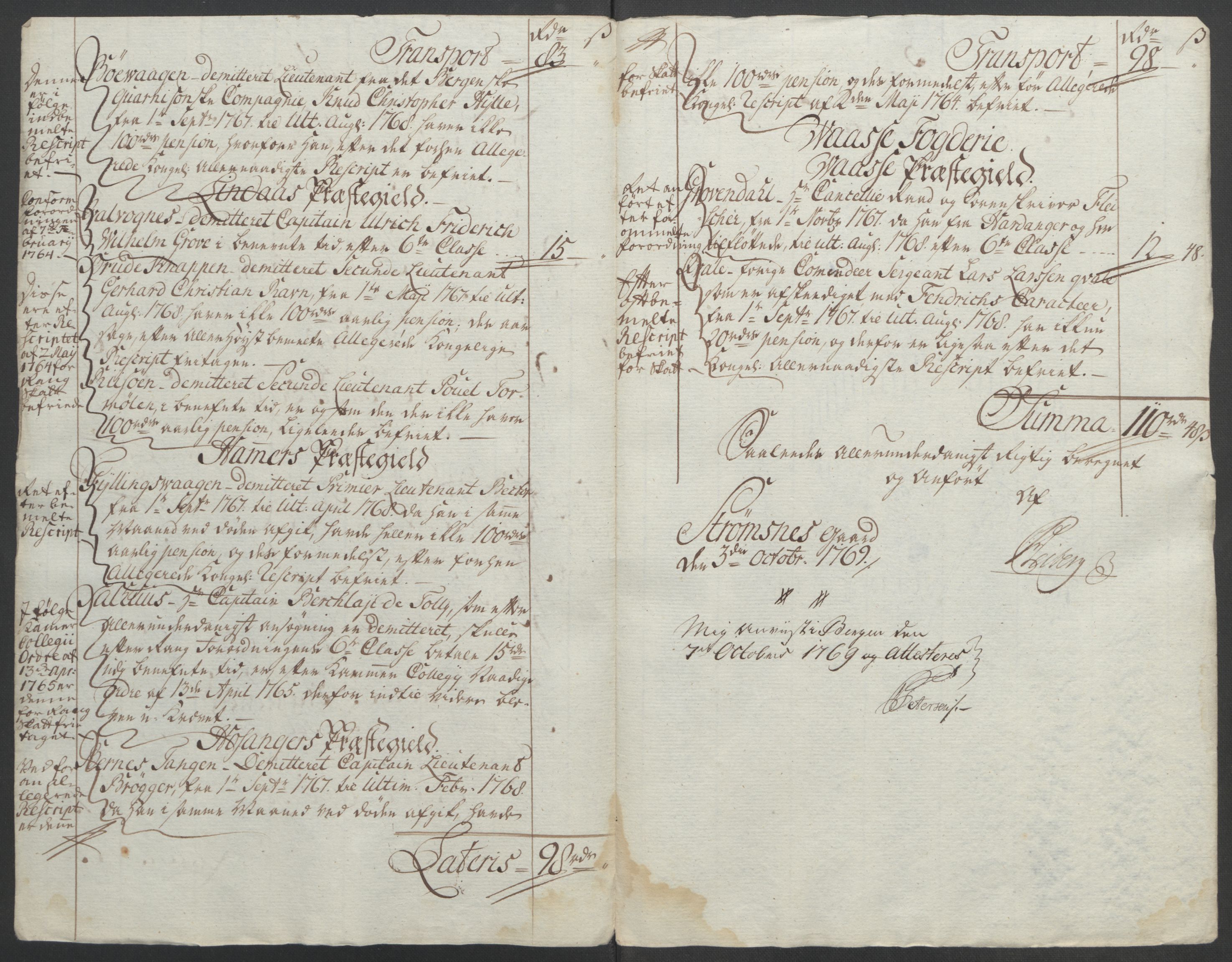Rentekammeret inntil 1814, Reviderte regnskaper, Fogderegnskap, RA/EA-4092/R51/L3303: Ekstraskatten Nordhordland og Voss, 1762-1772, p. 182