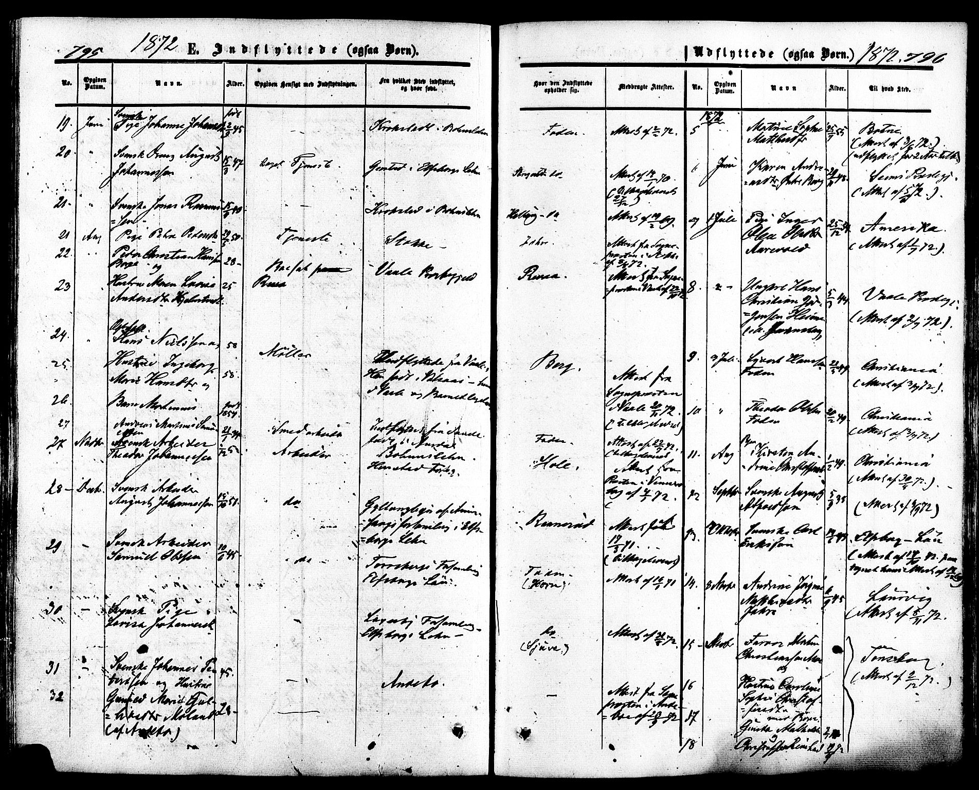 Ramnes kirkebøker, SAKO/A-314/F/Fa/L0006: Parish register (official) no. I 6, 1862-1877, p. 795-796