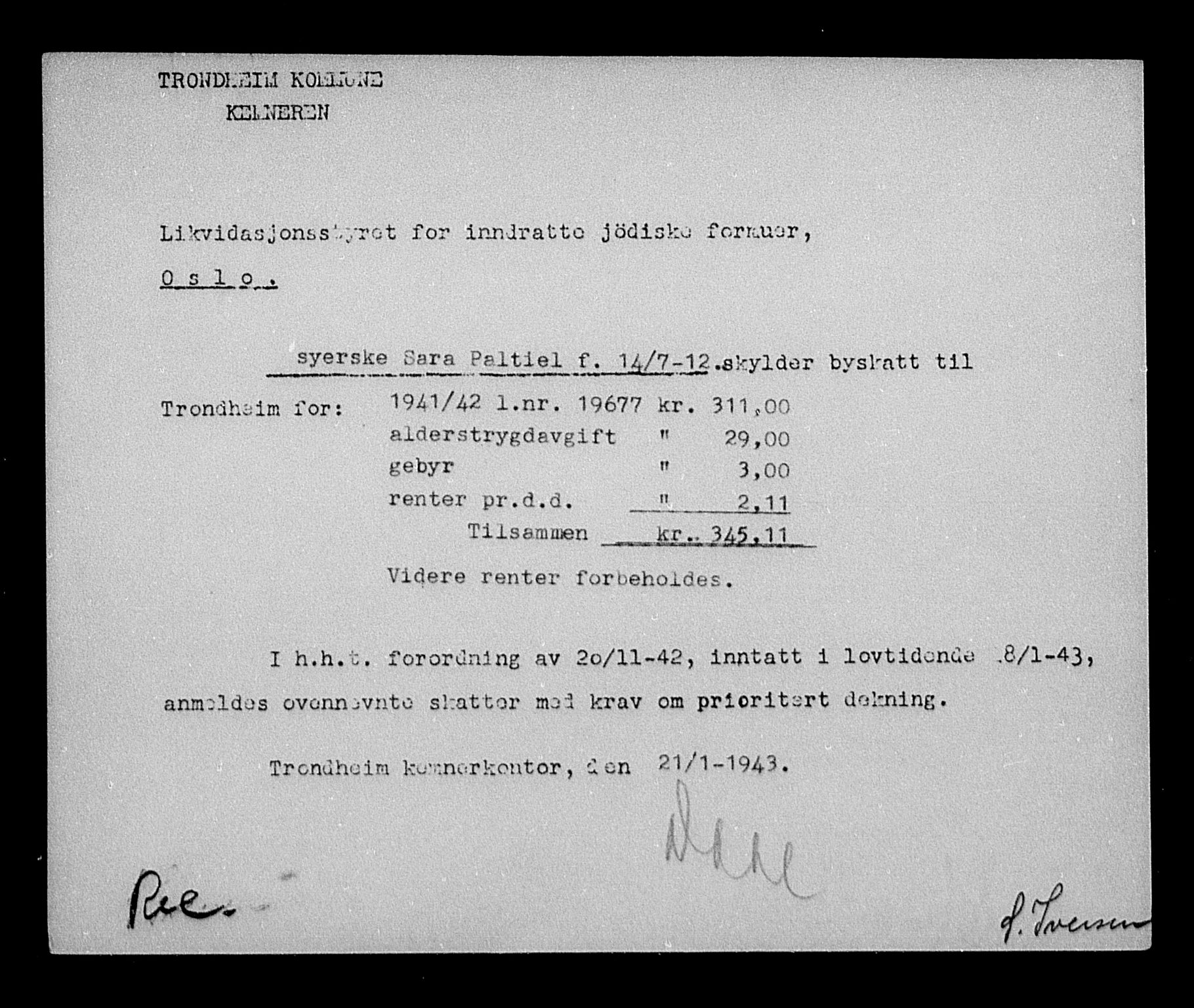 Justisdepartementet, Tilbakeføringskontoret for inndratte formuer, AV/RA-S-1564/H/Hc/Hca/L0906: --, 1945-1947, p. 572