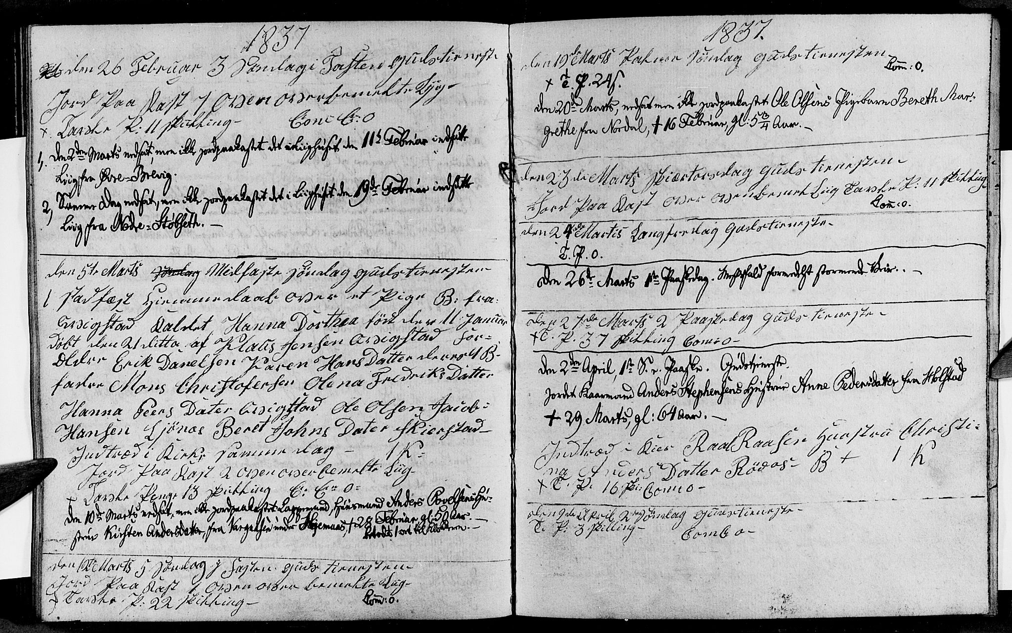 Ministerialprotokoller, klokkerbøker og fødselsregistre - Nordland, AV/SAT-A-1459/852/L0750: Parish register (copy) no. 852C01, 1833-1837