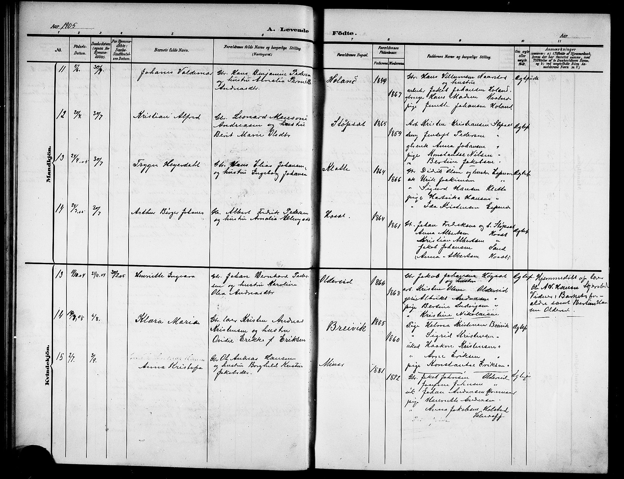 Ministerialprotokoller, klokkerbøker og fødselsregistre - Nordland, SAT/A-1459/852/L0756: Parish register (copy) no. 852C07, 1902-1916