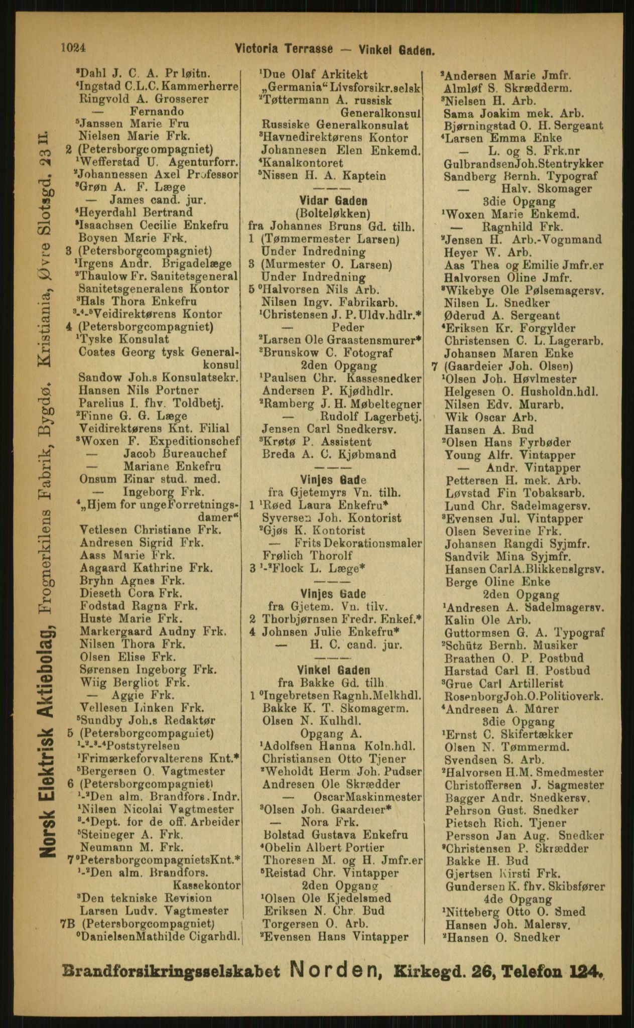 Kristiania/Oslo adressebok, PUBL/-, 1899, p. 1024