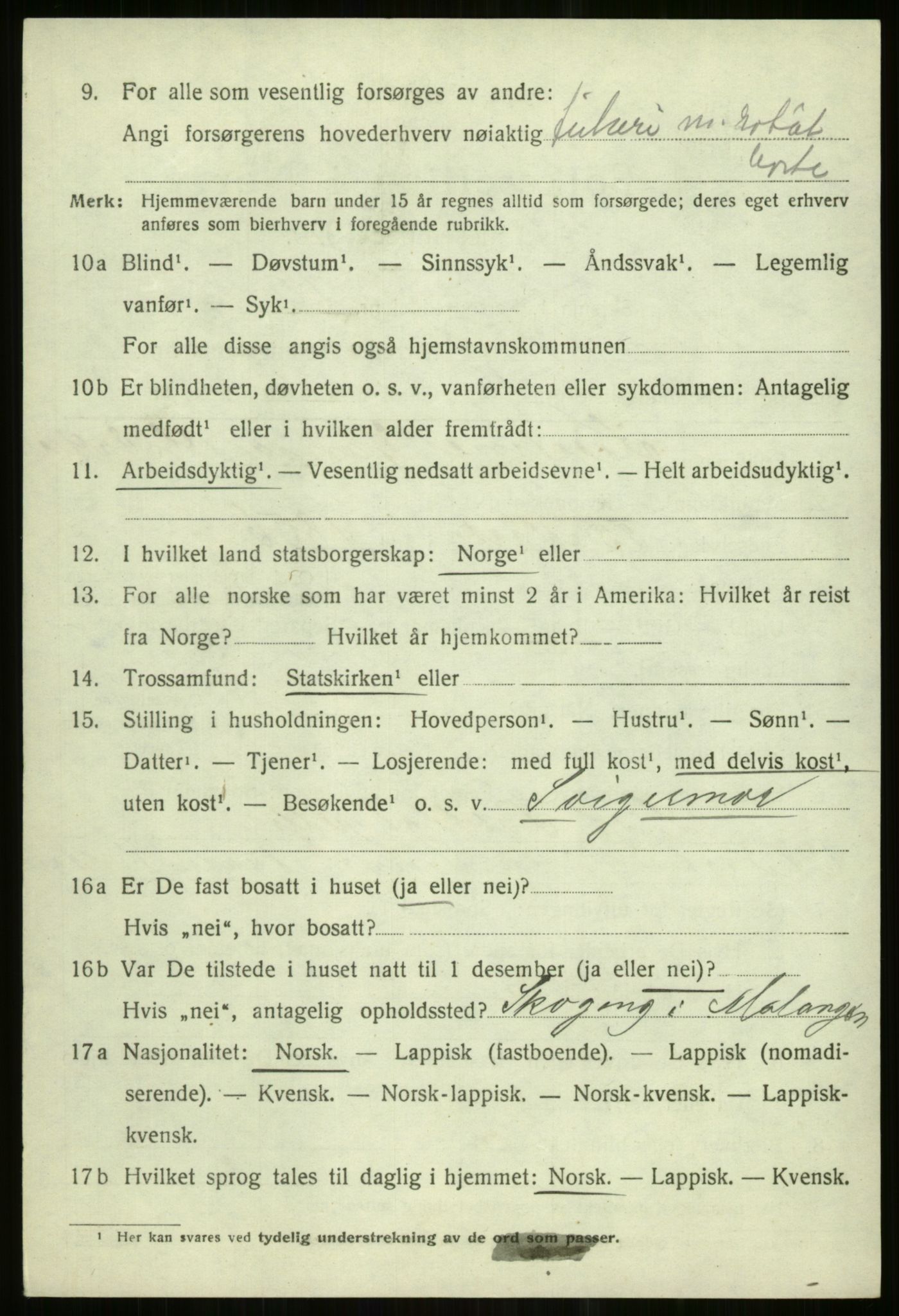 SATØ, 1920 census for Tromsøysund, 1920, p. 11509