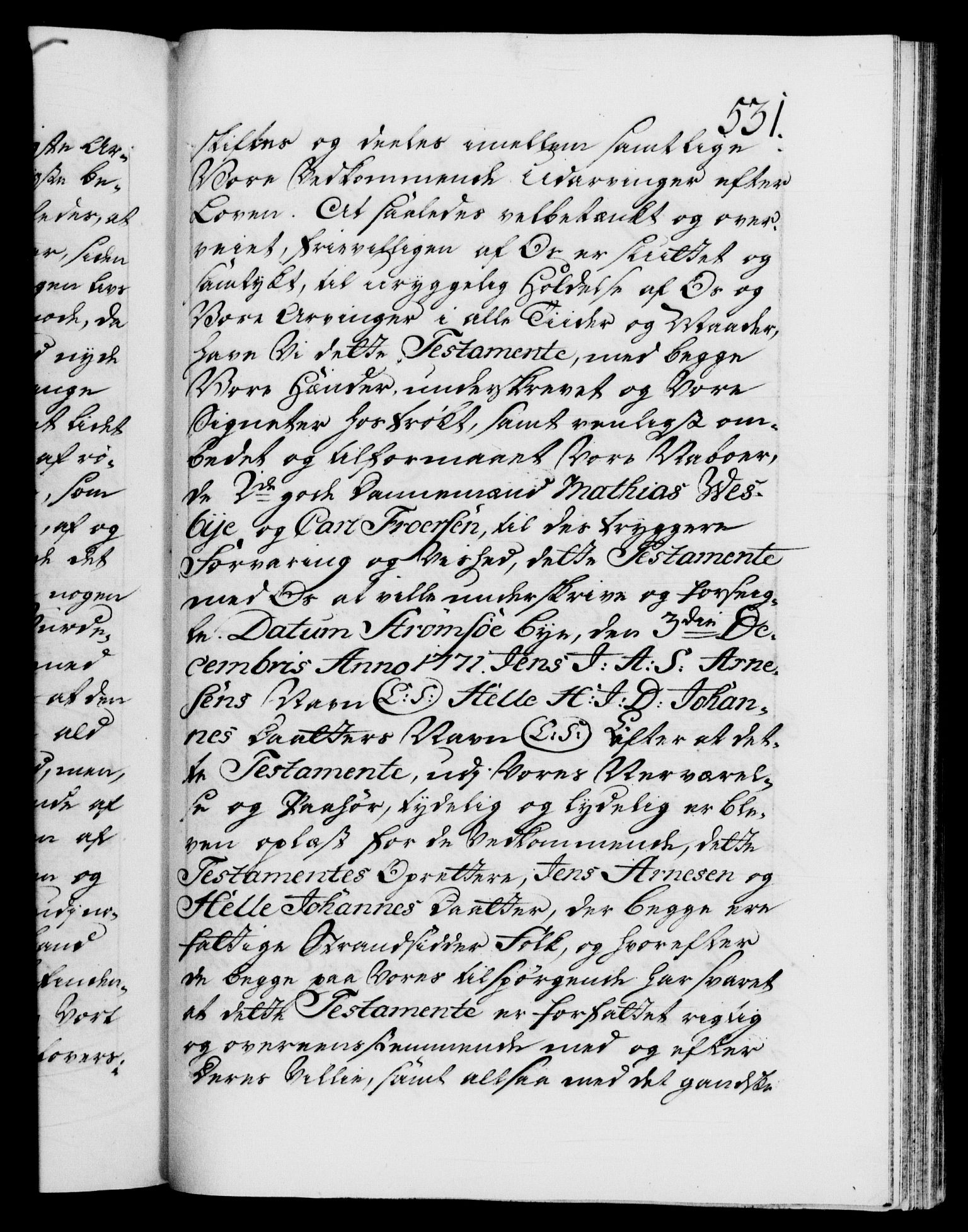 Danske Kanselli 1572-1799, RA/EA-3023/F/Fc/Fca/Fcaa/L0045: Norske registre "Norske eller 3. dept.s åpne brev, 1771-1773, p. 531a