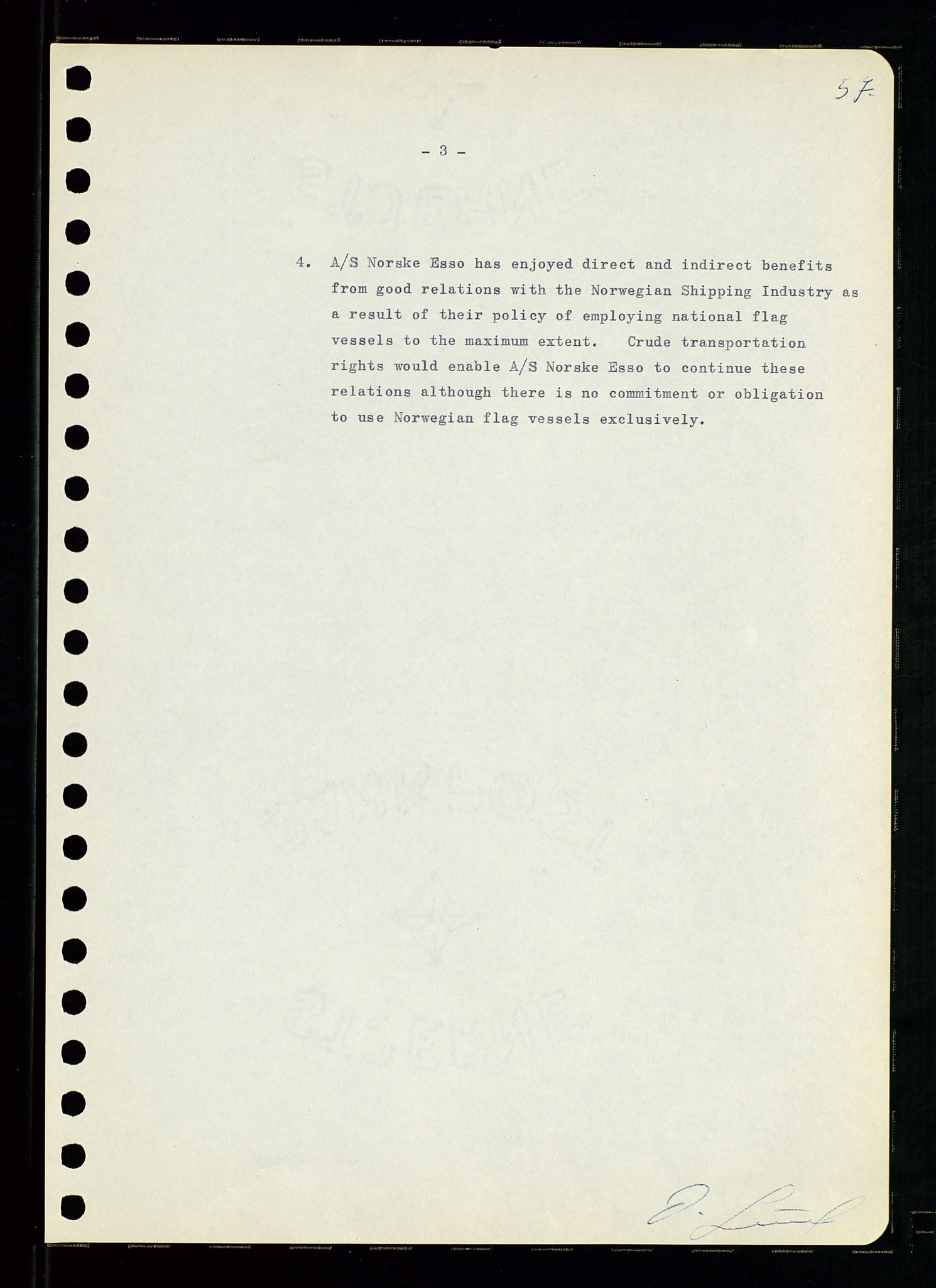 Pa 0982 - Esso Norge A/S, AV/SAST-A-100448/A/Aa/L0001/0001: Den administrerende direksjon Board minutes (styrereferater) / Den administrerende direksjon Board minutes (styrereferater), 1958-1959, p. 57