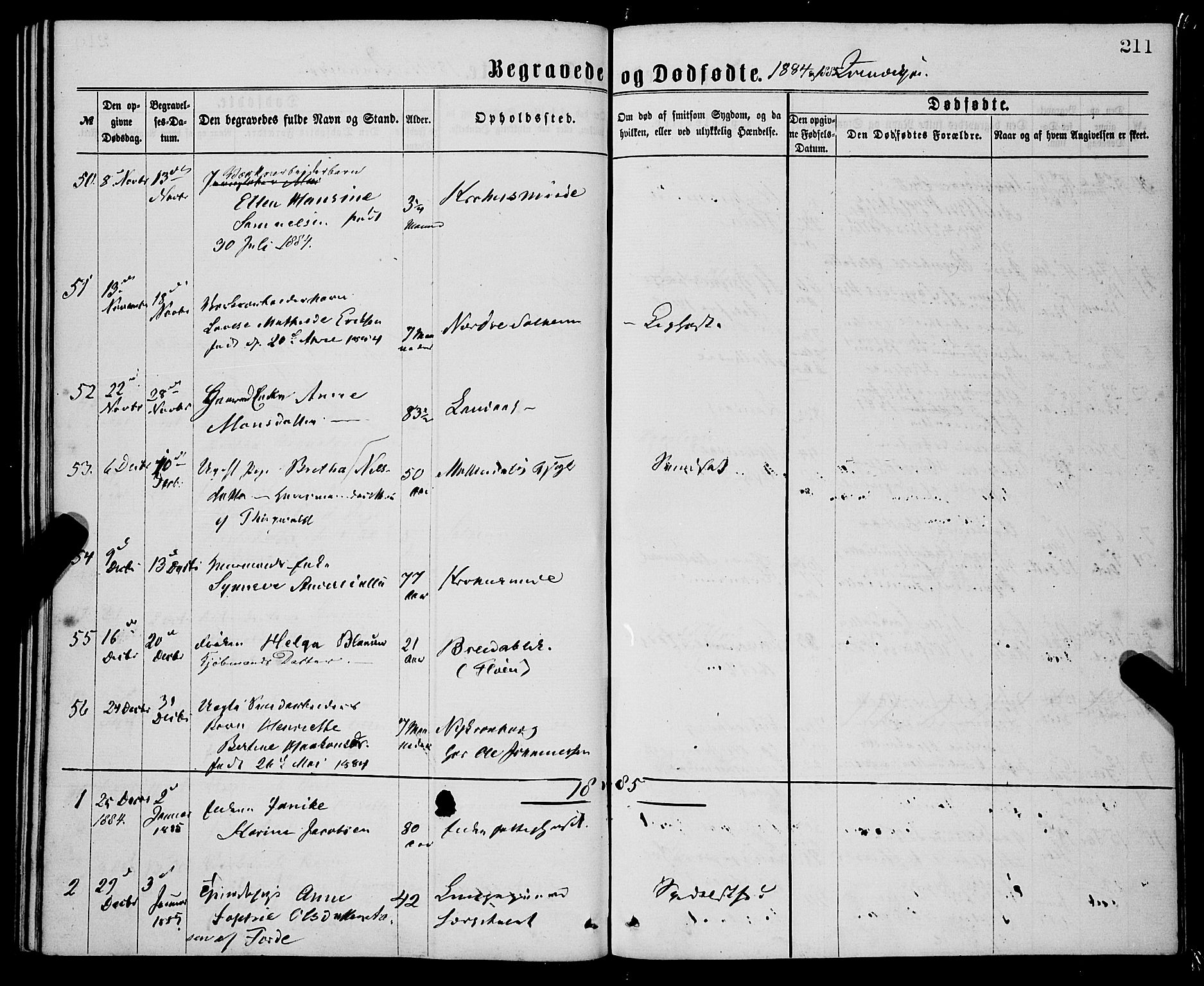 St. Jørgens hospital og Årstad sokneprestembete, AV/SAB-A-99934: Parish register (official) no. A 11, 1864-1886, p. 211