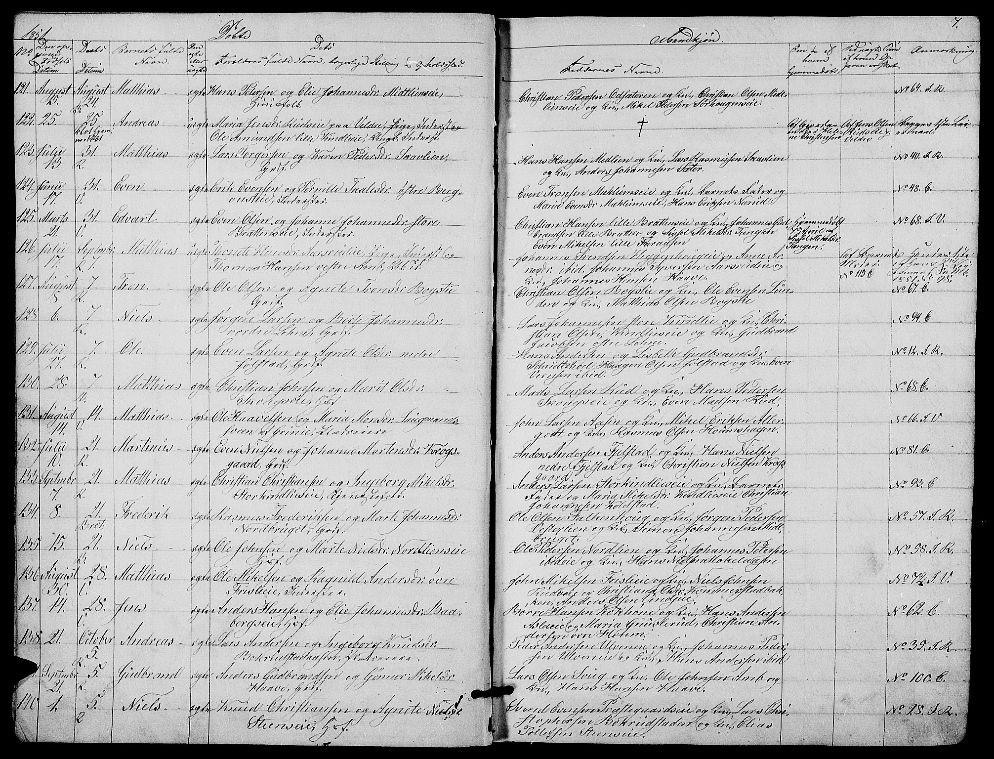 Ringsaker prestekontor, AV/SAH-PREST-014/L/La/L0006: Parish register (copy) no. 6, 1851-1860, p. 7