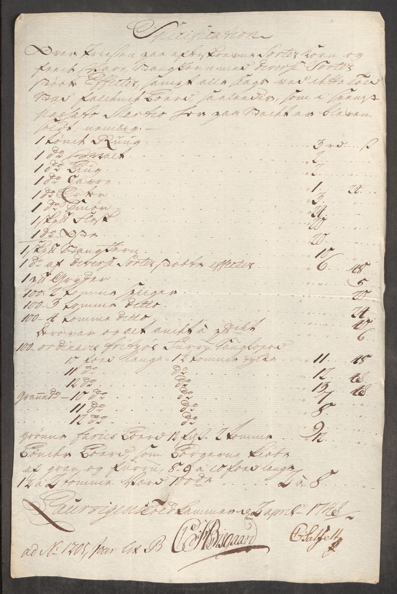 Rentekammeret inntil 1814, Realistisk ordnet avdeling, AV/RA-EA-4070/Oe/L0003: [Ø1]: Priskuranter, 1745-1748, p. 777