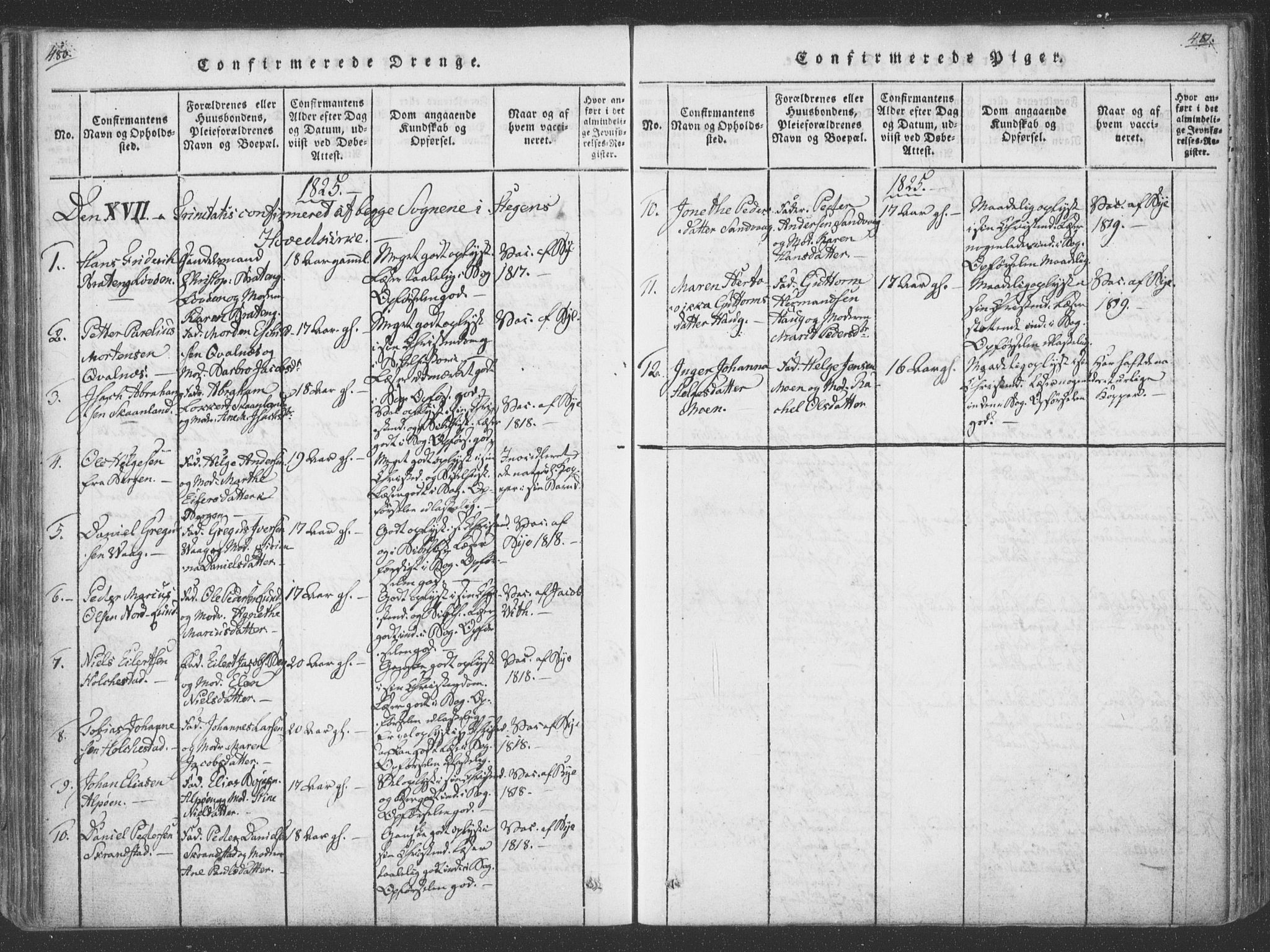 Ministerialprotokoller, klokkerbøker og fødselsregistre - Nordland, AV/SAT-A-1459/855/L0798: Parish register (official) no. 855A06, 1821-1835, p. 480-481