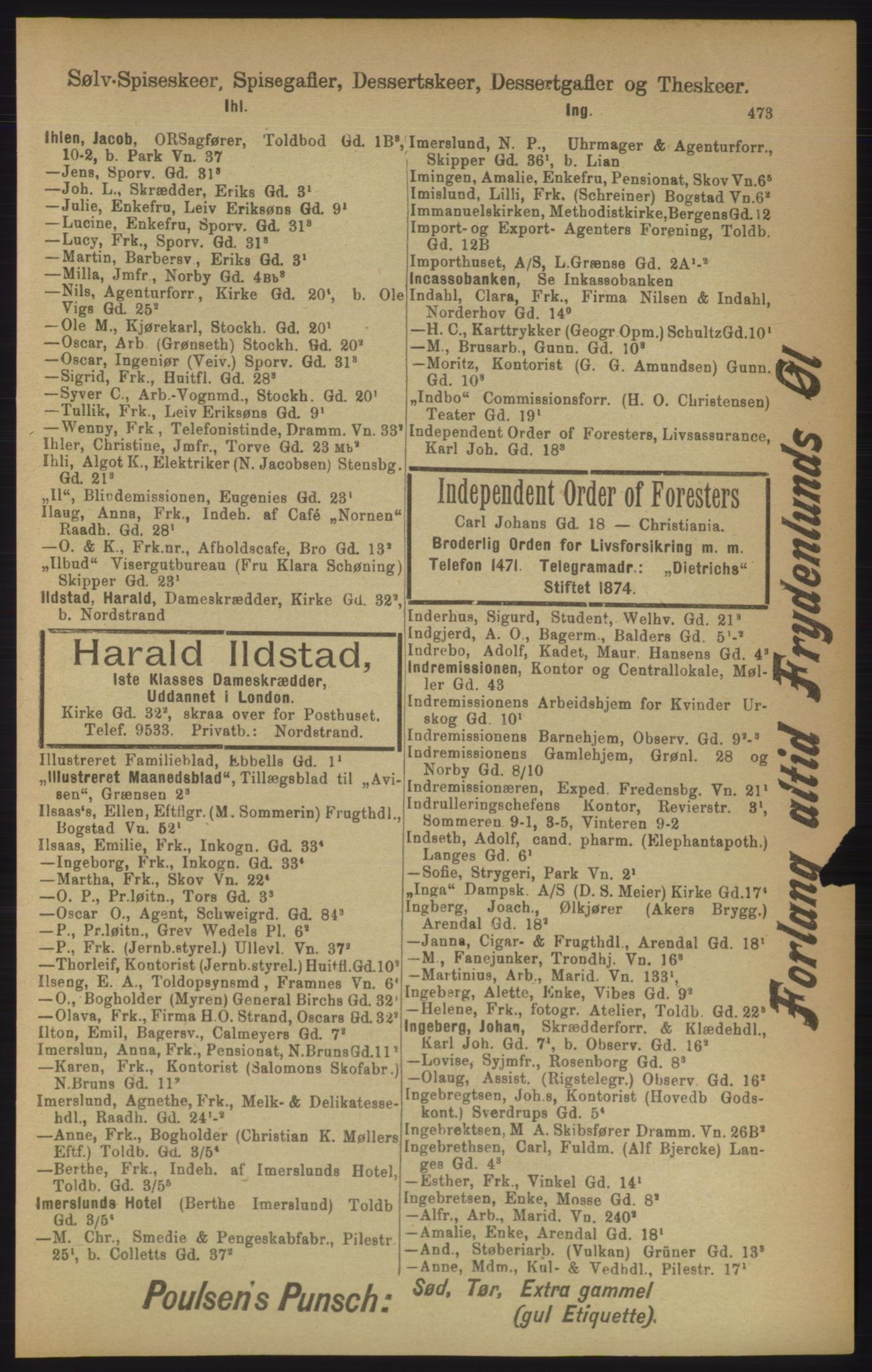 Kristiania/Oslo adressebok, PUBL/-, 1906, p. 473
