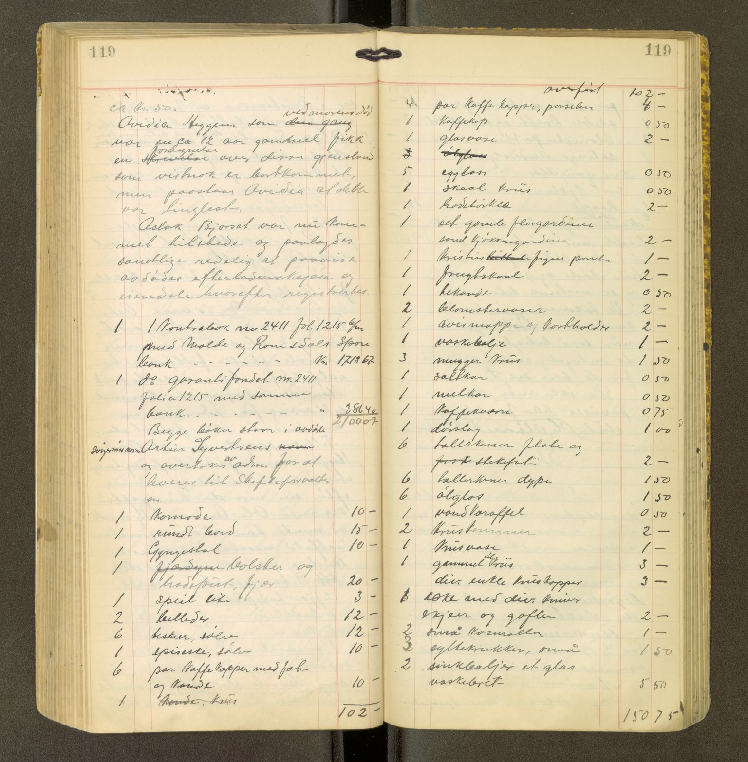 Romsdal sorenskriveri, AV/SAT-A-4149/1/3/3Ca/L0001: Registreringsprotokoll, 1921-1926, p. 119