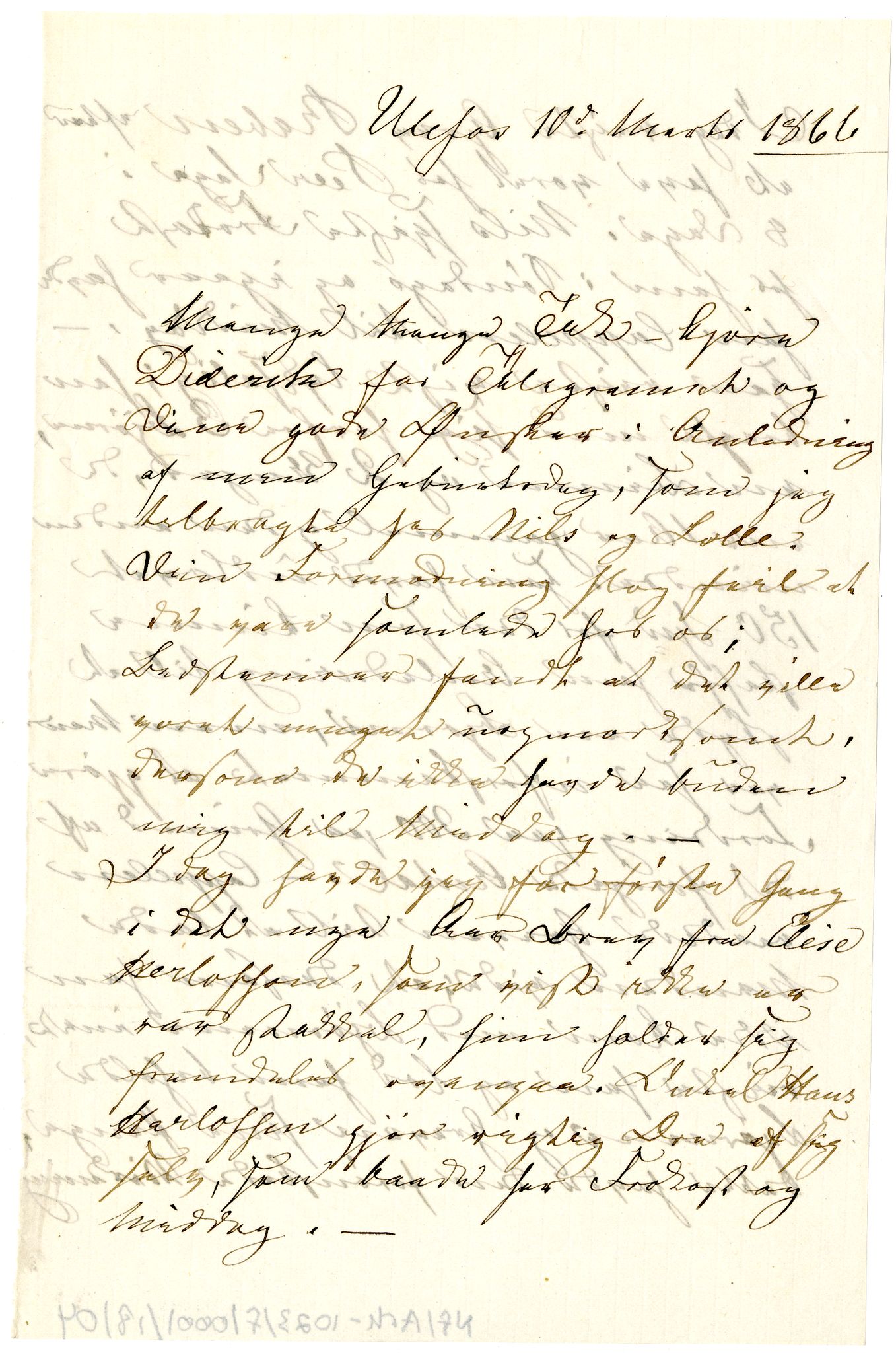 Diderik Maria Aalls brevsamling, NF/Ark-1023/F/L0001: D.M. Aalls brevsamling. A - B, 1738-1889, p. 243