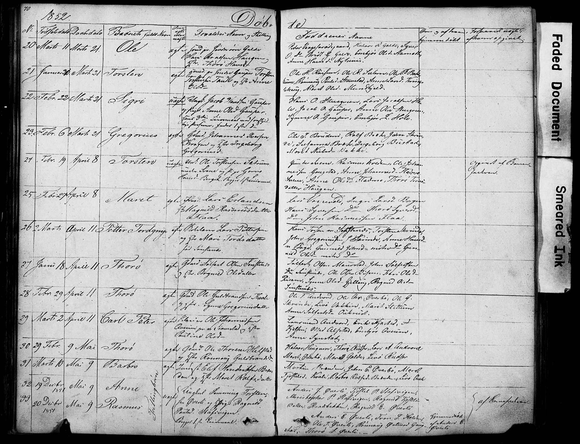 Lom prestekontor, AV/SAH-PREST-070/L/L0012: Parish register (copy) no. 12, 1845-1873, p. 70-71