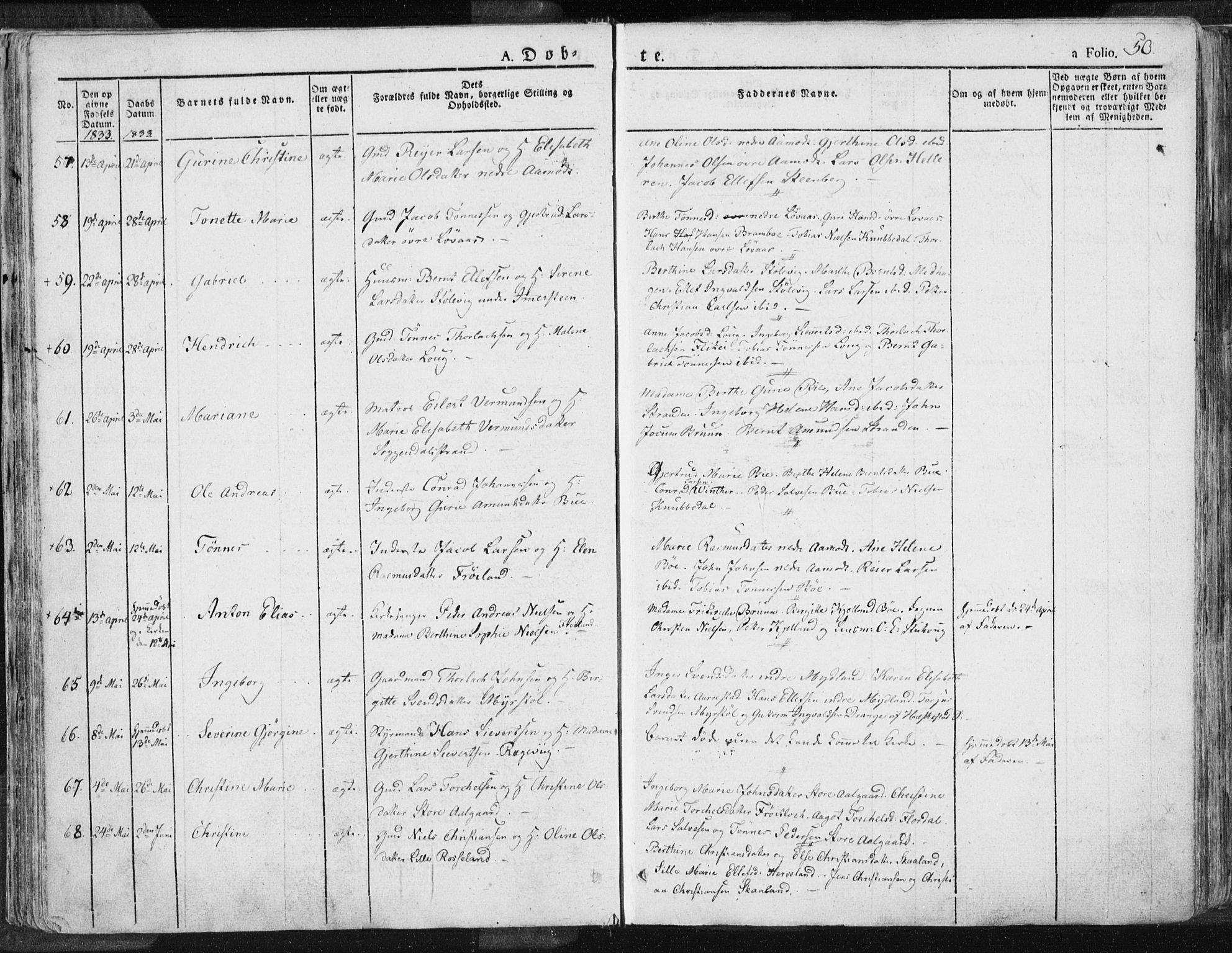 Sokndal sokneprestkontor, AV/SAST-A-101808: Parish register (official) no. A 7.1, 1826-1842, p. 50